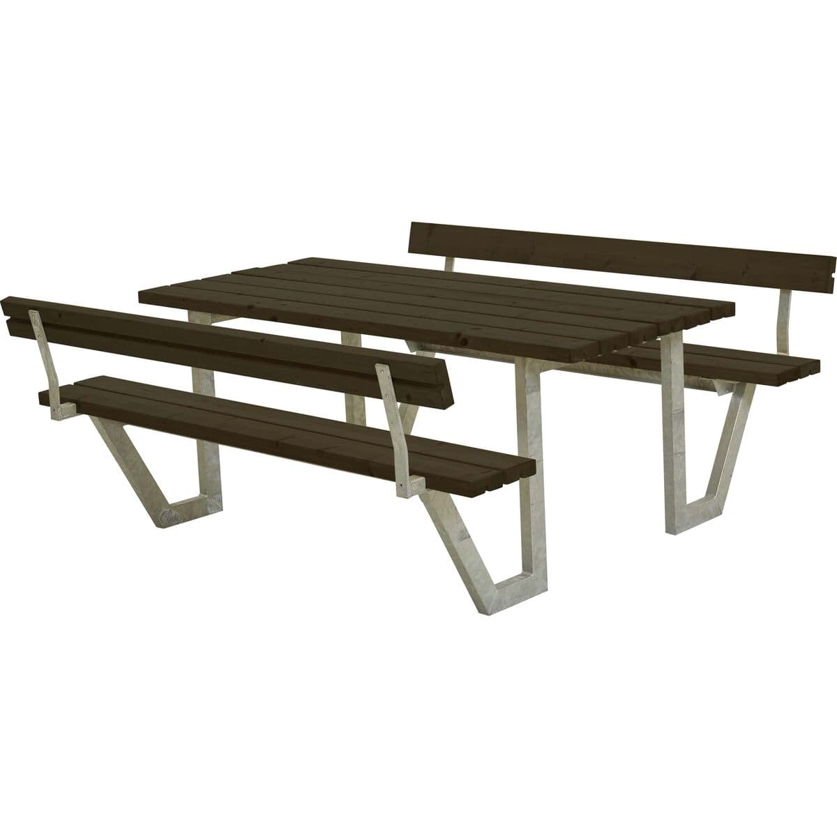 WEGA Bord/Bänksats m/2 ryggstöd - Sort