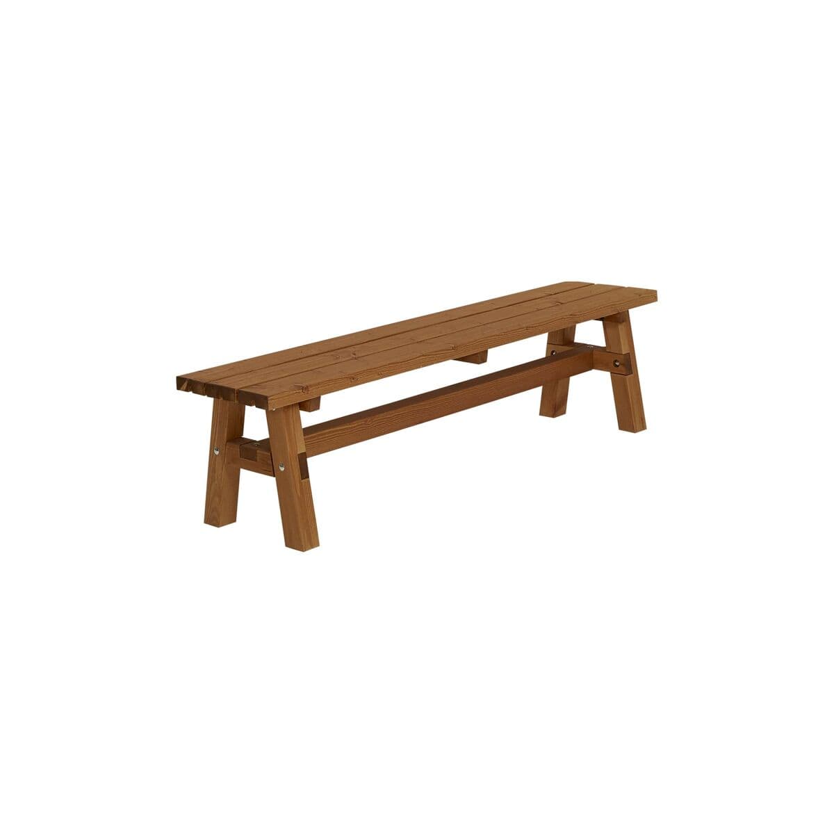 Country Plank bänk - Teakfarvet