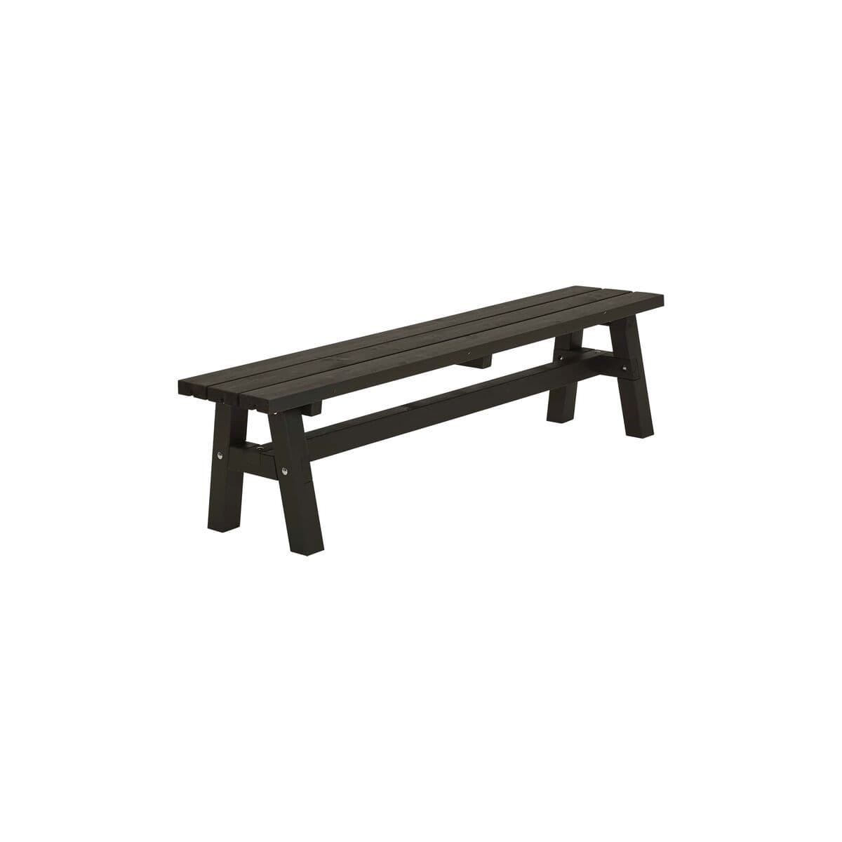 Country Plank bänk - Svart