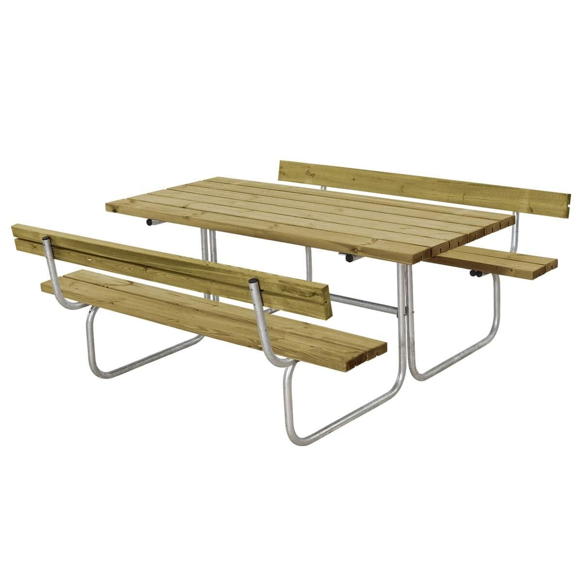 Classic Bord/Bänksats m/2 ryggstöd - Träfärg