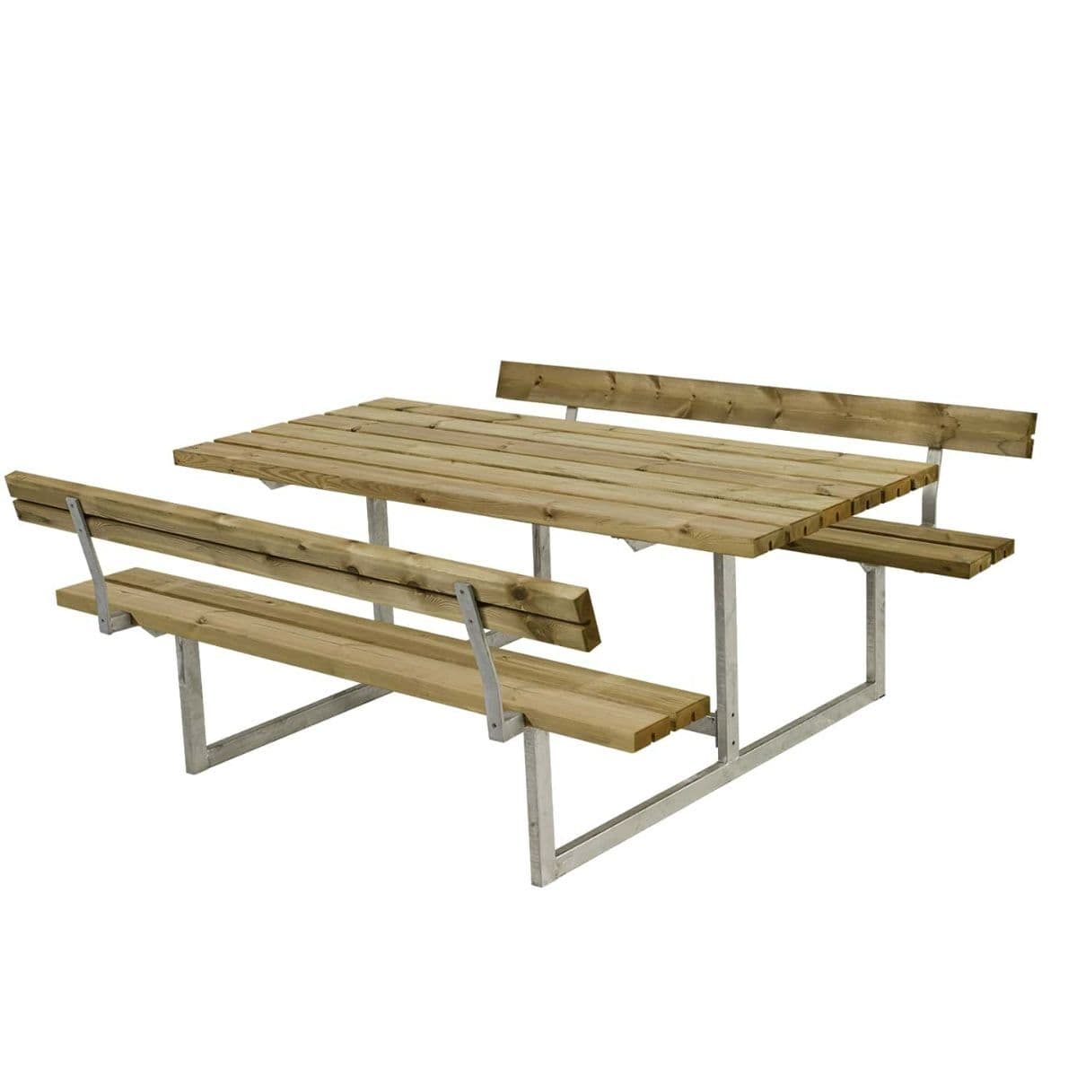 Basic Bord/Bänksats m/2 ryggstöd - Träfärg