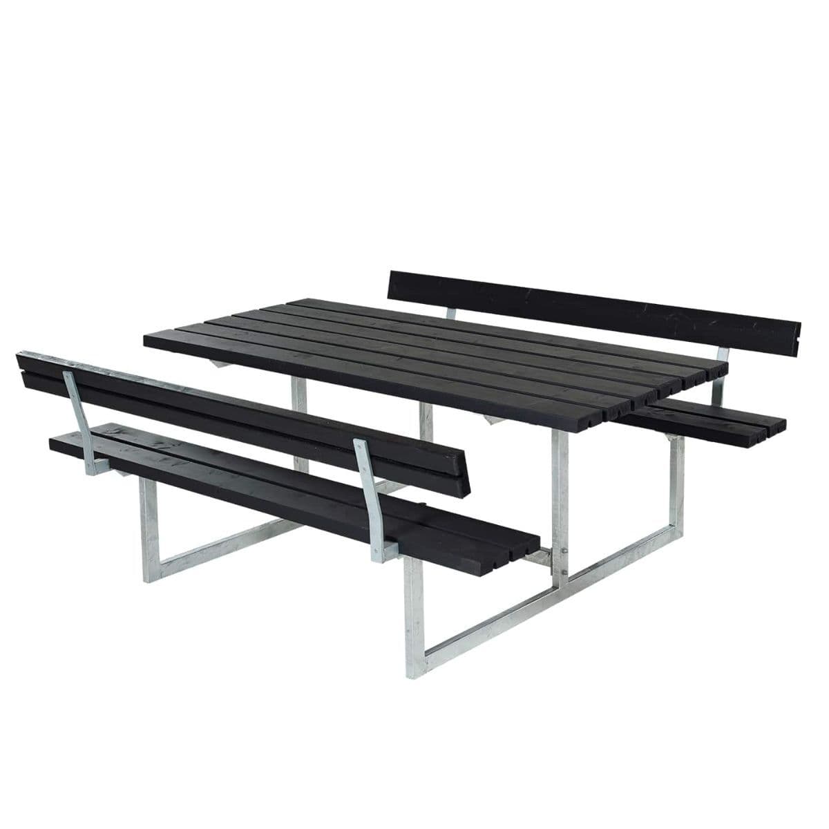 Basic Bord/Bänksats m/2 ryggstöd - Svart