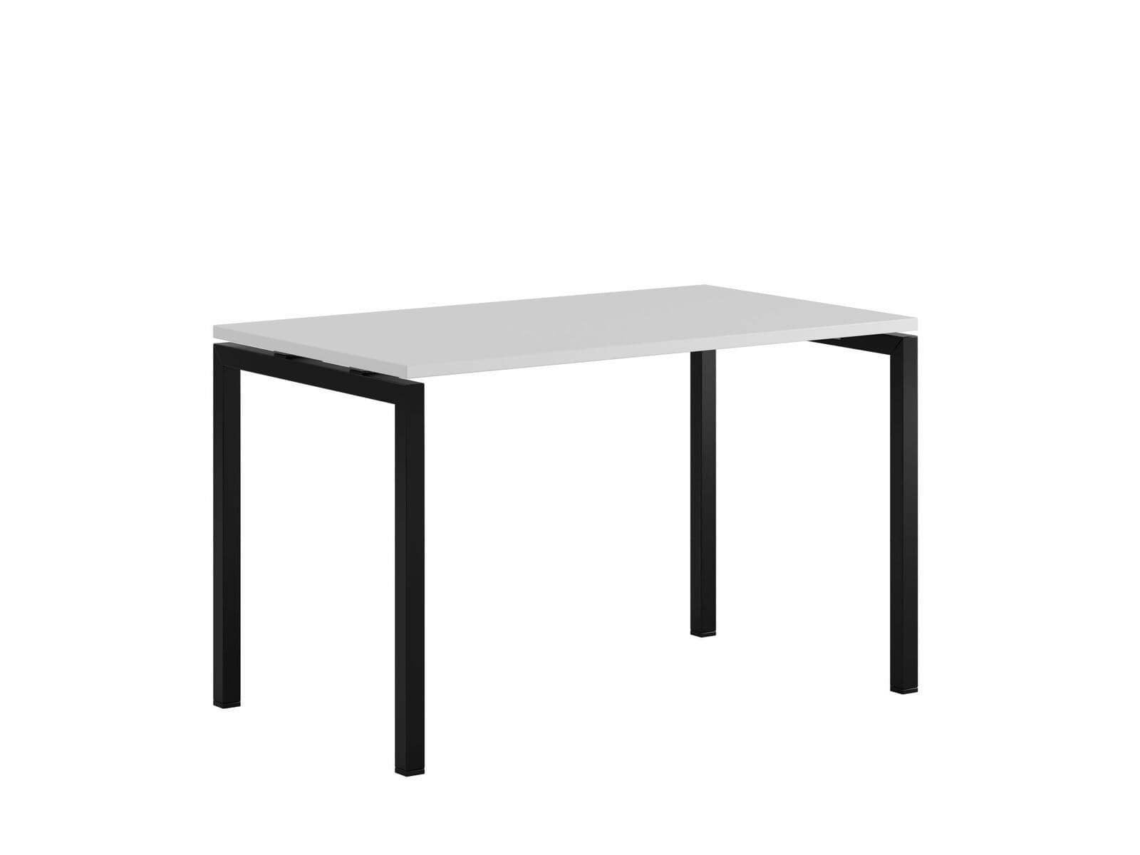 Luna U Bord 120x70cm - Hvid-sort