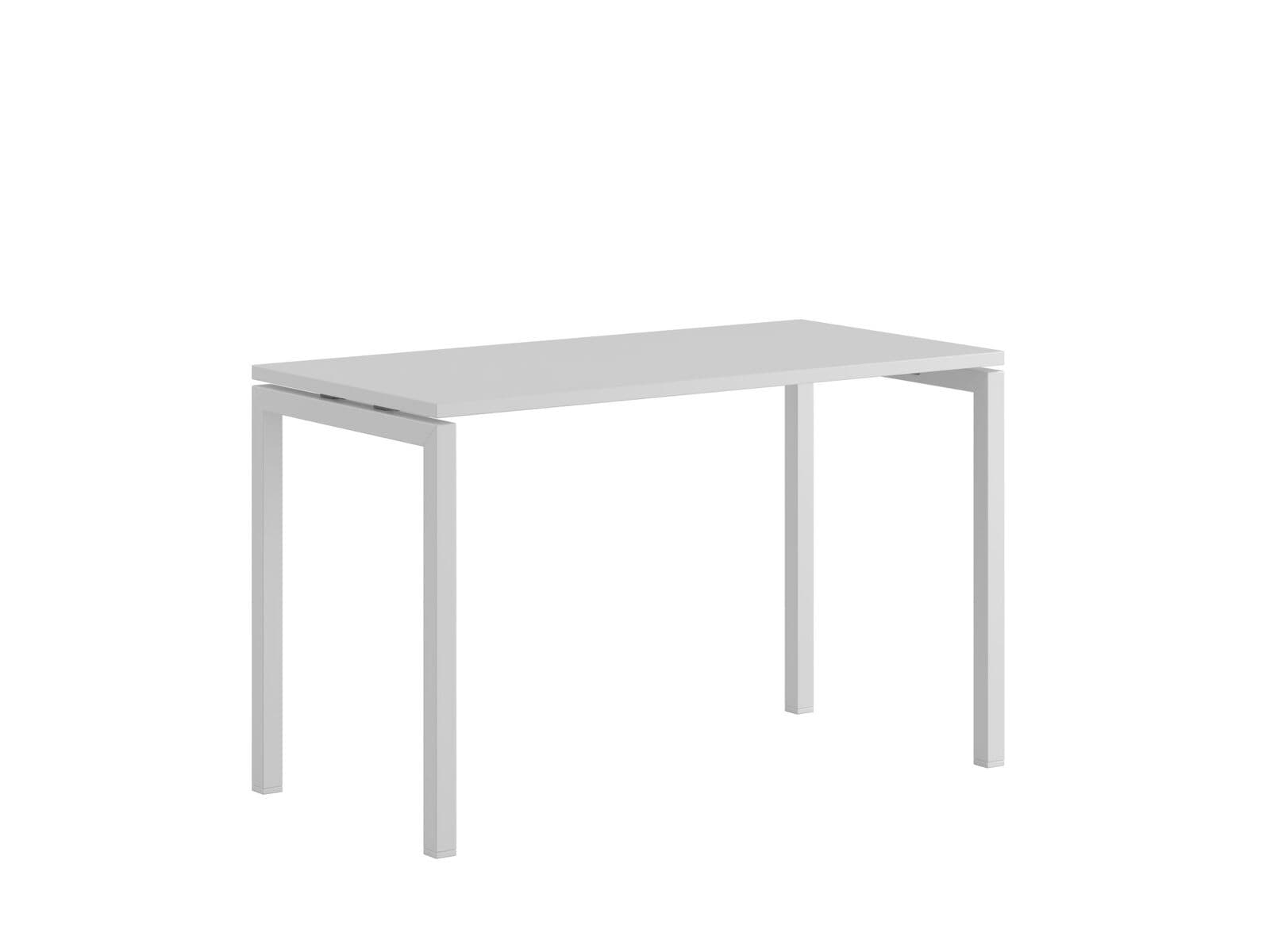 Luna U Bord 120x60cm - Hvid-hvid