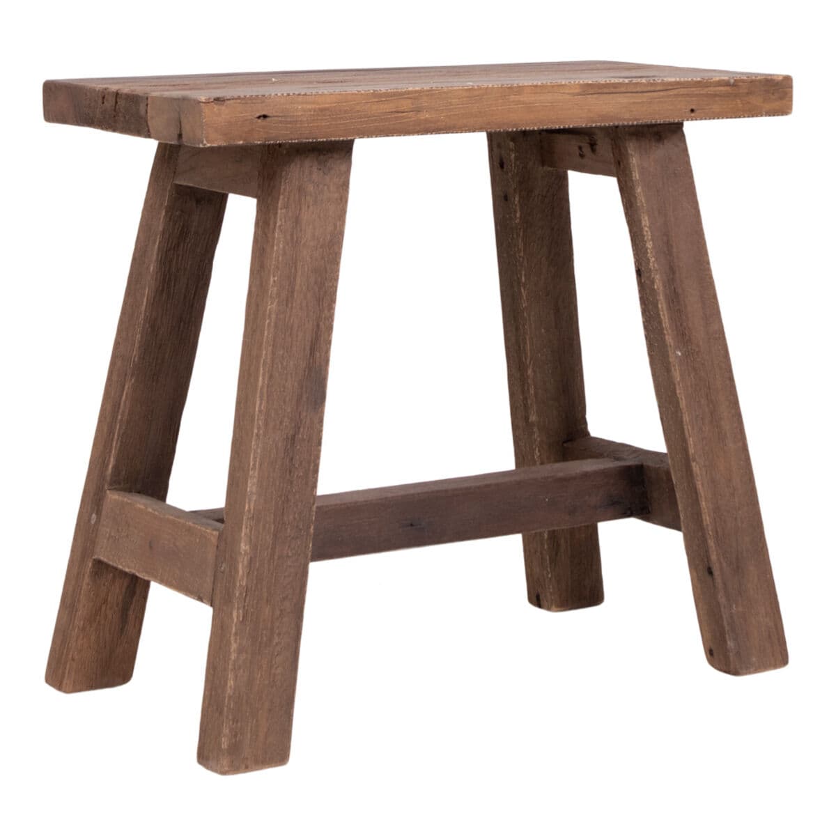Teakbänk i återvunnen teak - 50x25x45cm