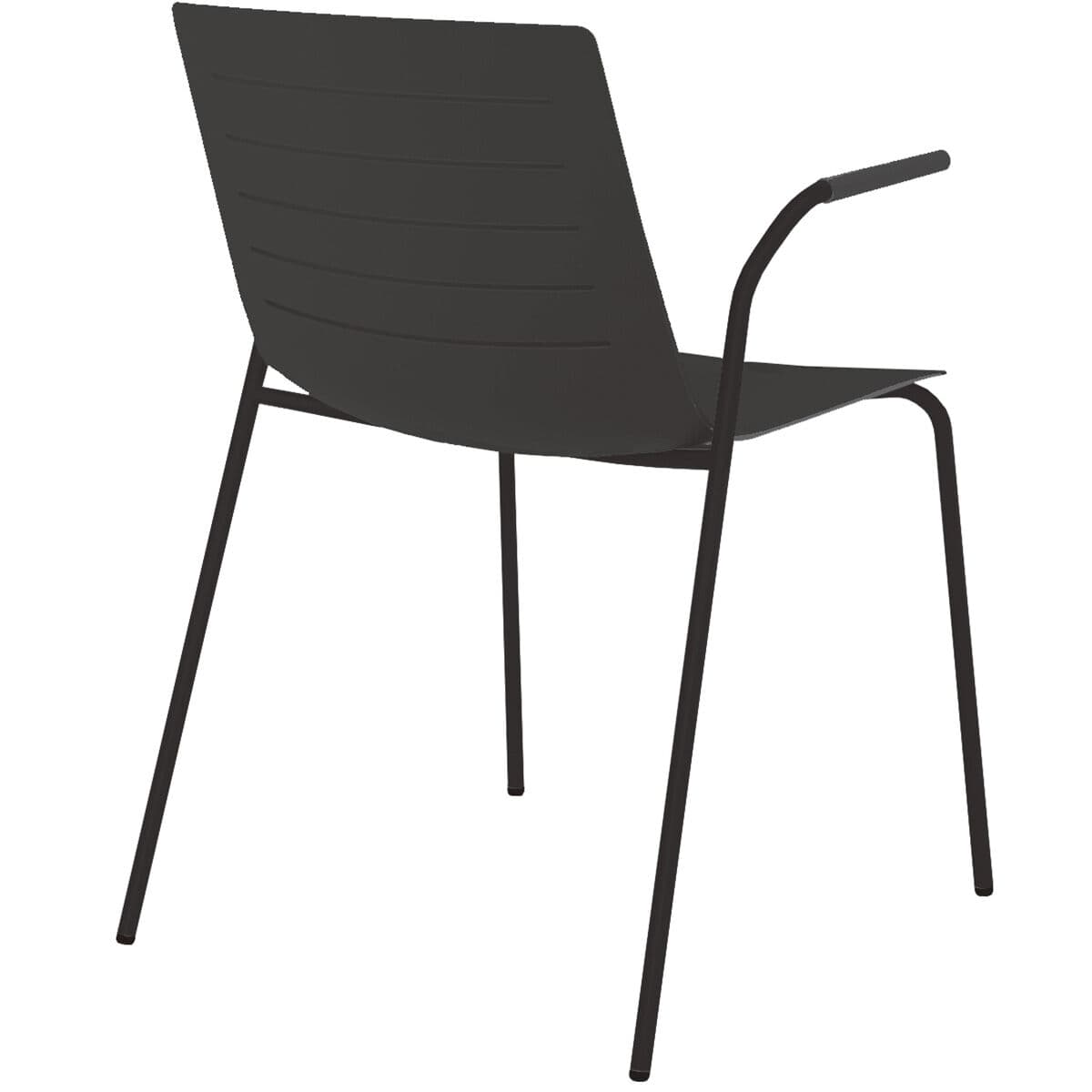 SKIN stol m. ben + armstöd - Sort -sort