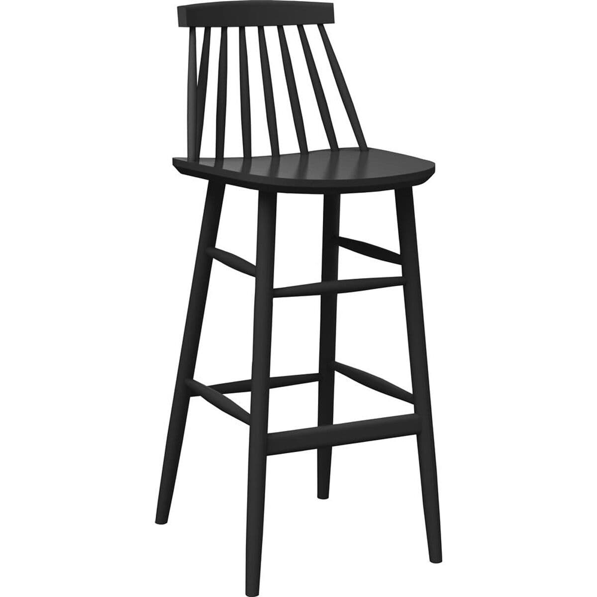 PEOPLE barstol med sits höjd 75cm - Sort lak