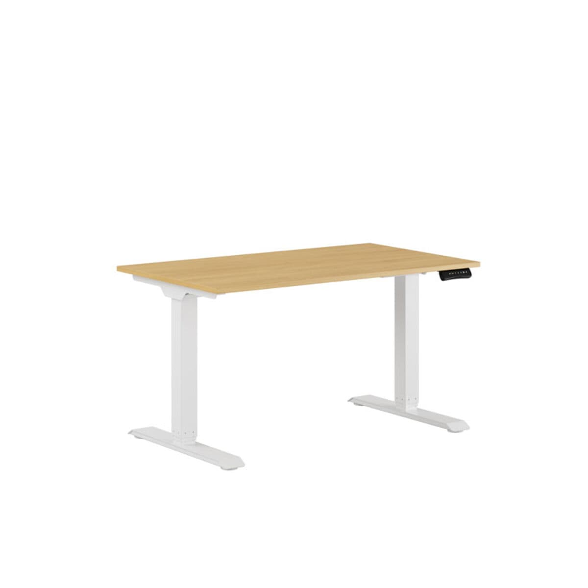 Premium Höj- och sänkbart bord m/2 motorer 120x70cm - Eg-hvid