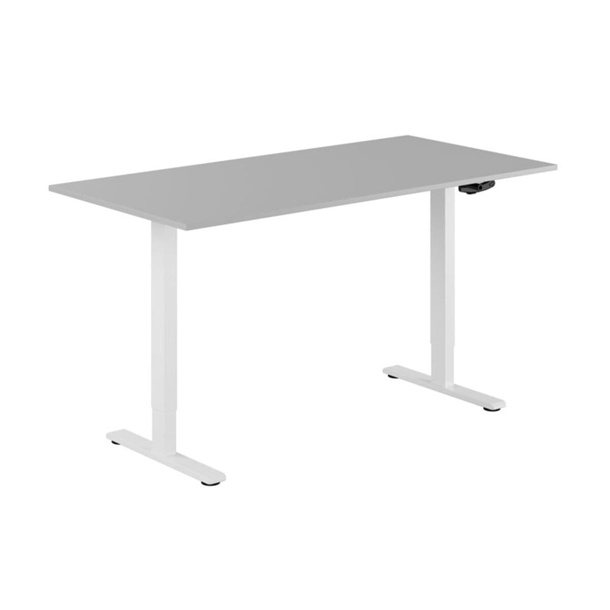 ECO Höj- och sänkbart bord manuellt 160x80cm - Grå-hvid