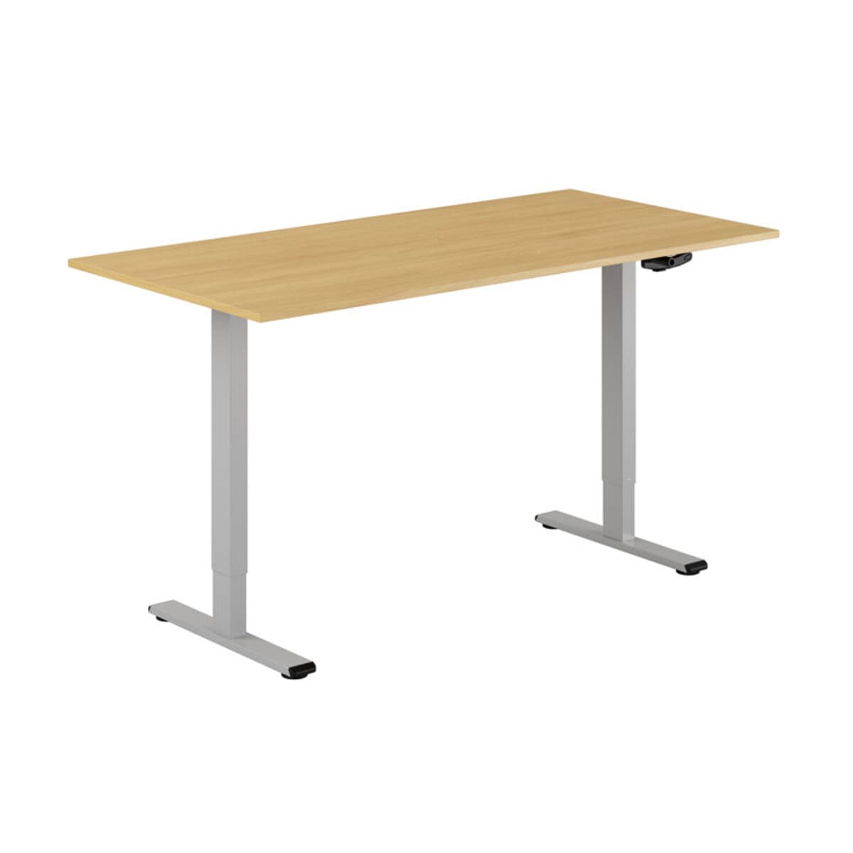 ECO Höj- och sänkbart bord manuellt 160x80cm - Eg-grå