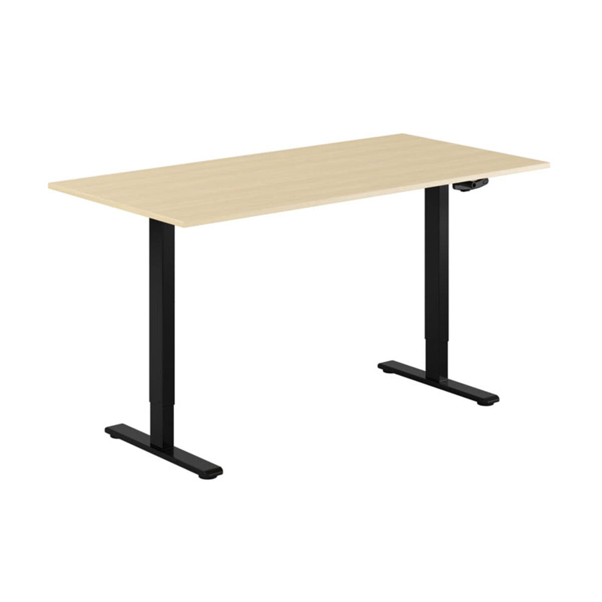 ECO Höj- och sänkbart bord manuellt 160x80cm - Birk-sort