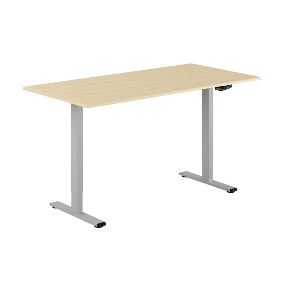 ECO Höj- och sänkbart bord manuellt 160x80cm - Birk-grå
