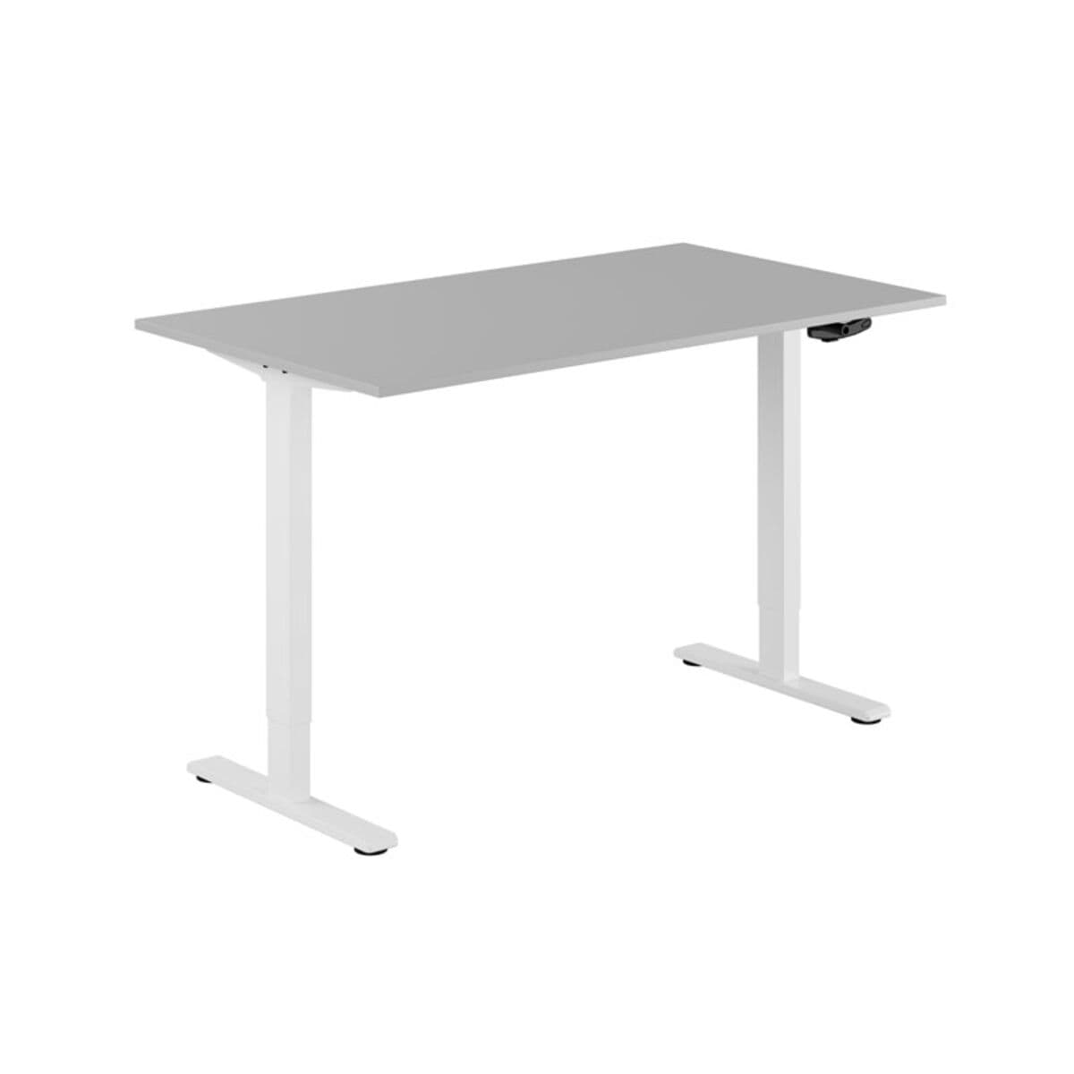 ECO Höj- och sänkbart bord manuellt 140x80cm - Grå-hvid