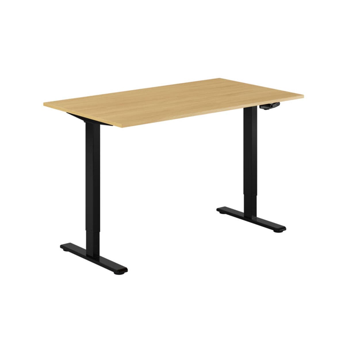 ECO Höj- och sänkbart bord manuellt 140x80cm - Eg-sort