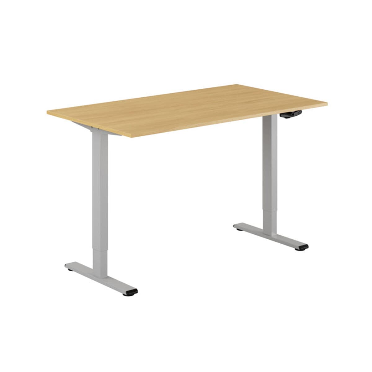 ECO Höj- och sänkbart bord manuellt 140x80cm - Eg-grå