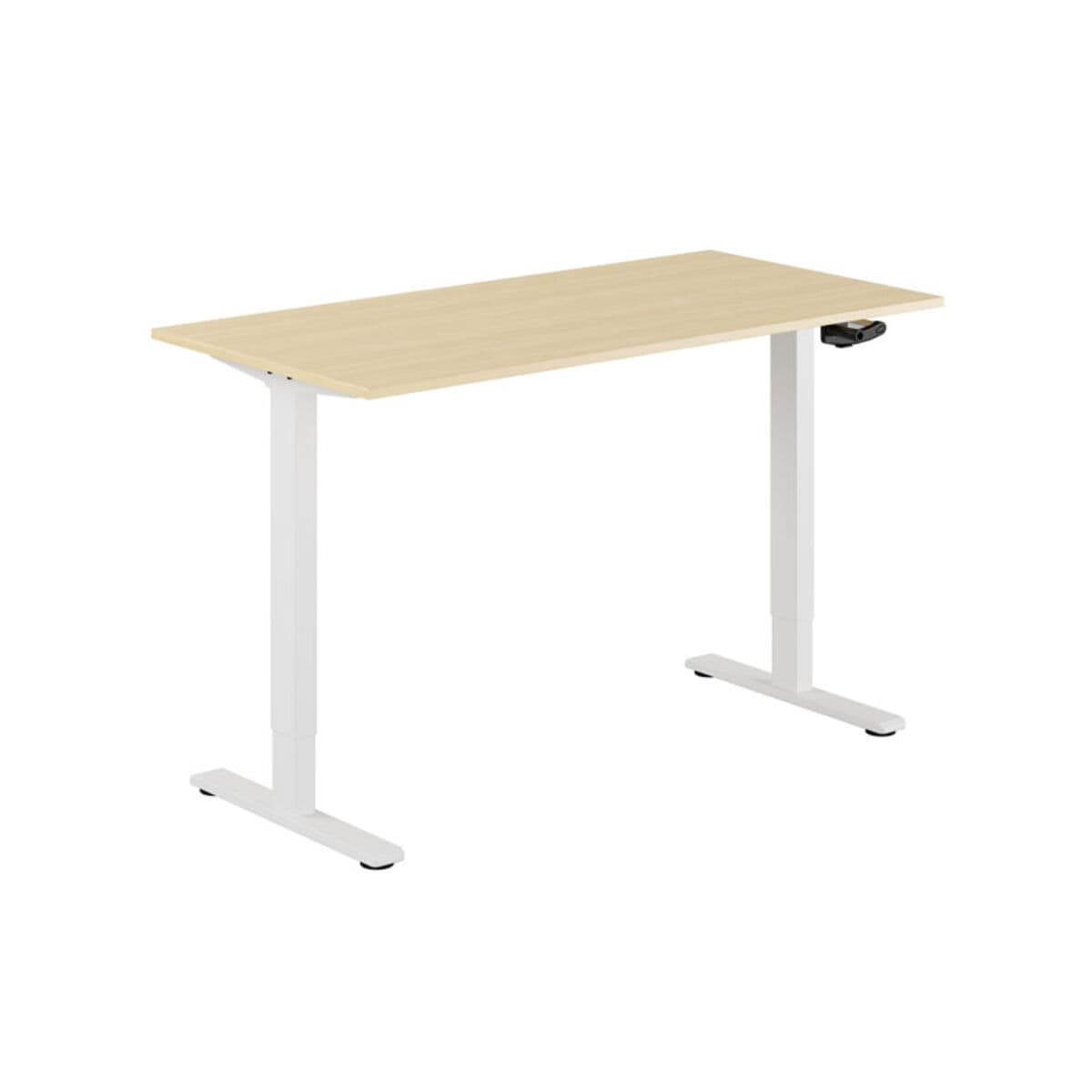 ECO Höj- och sänkbart bord manuellt 140x70cm - Birk-hvid