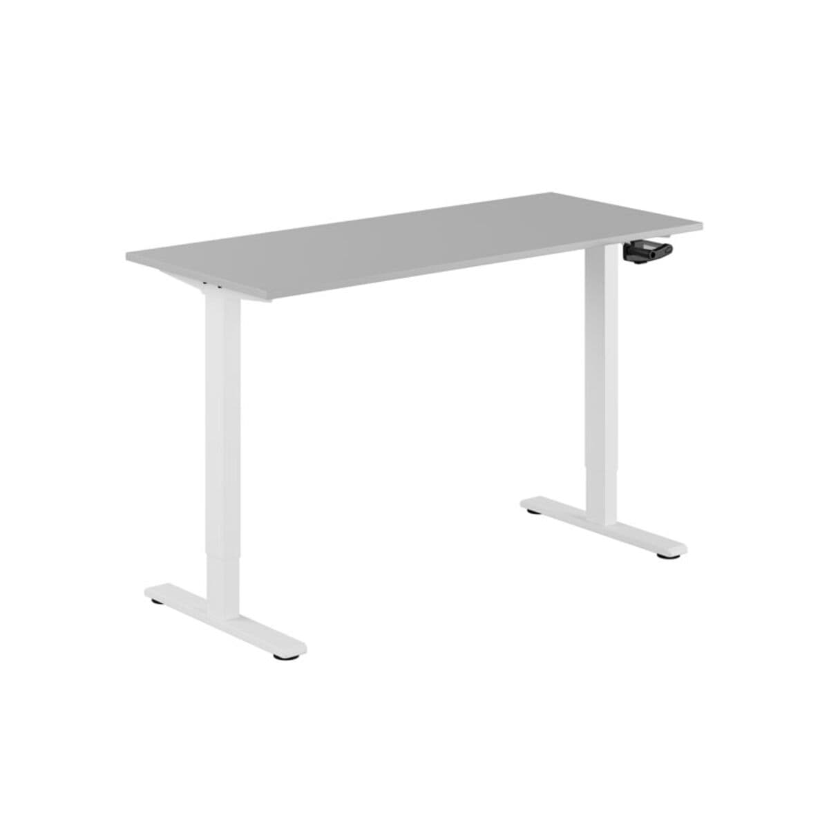 ECO Höj- och sänkbart bord manuellt 140x60cm - Grå-hvid