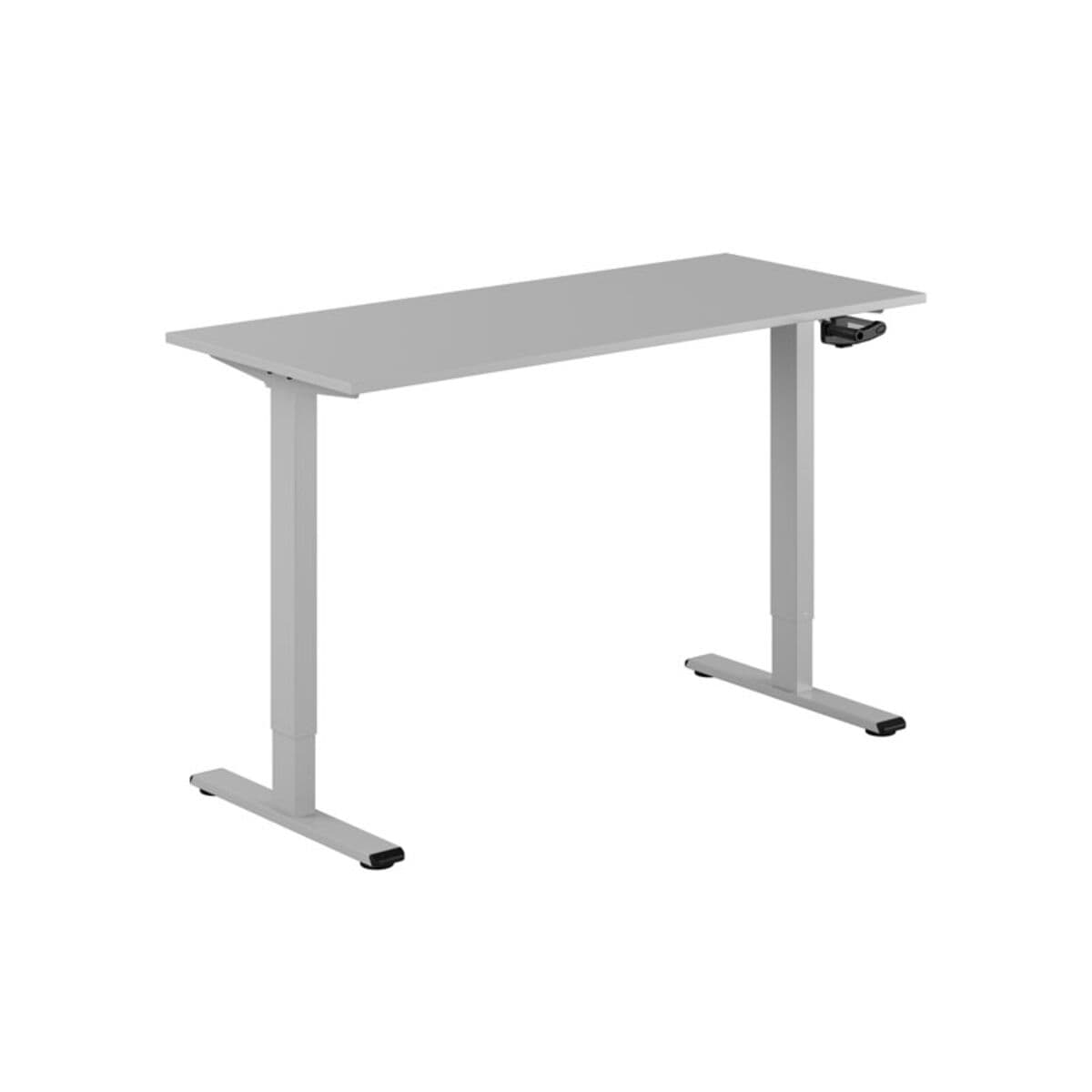 ECO Höj- och sänkbart bord manuellt 140x60cm - Grå-grå