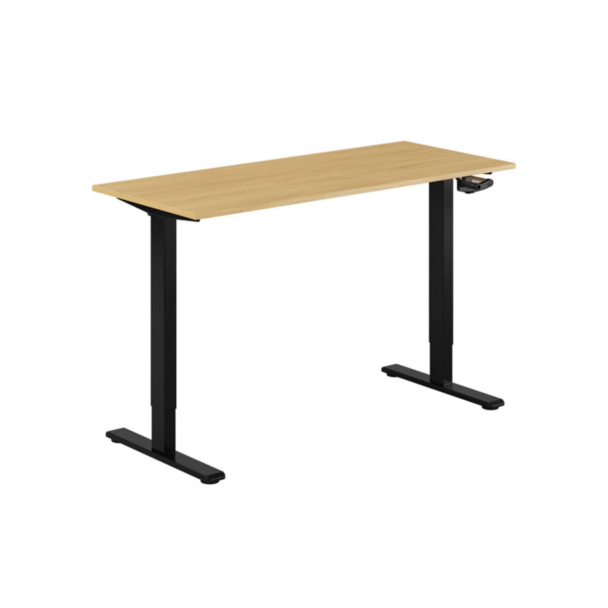 ECO Höj- och sänkbart bord manuellt 140x60cm - Eg-sort