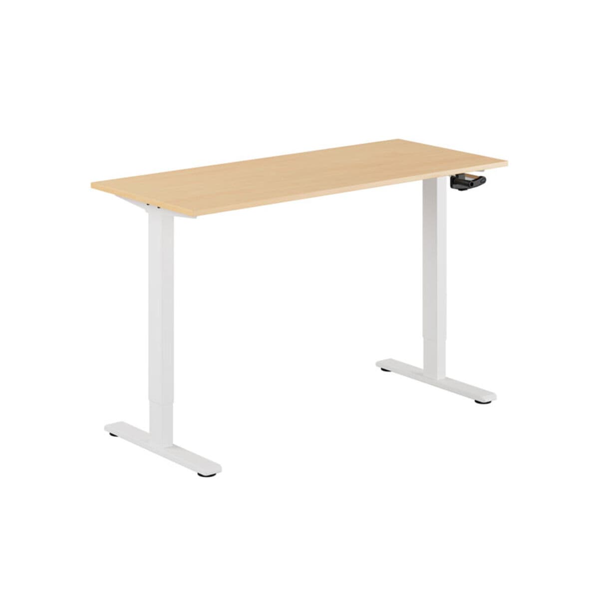 ECO Höj- och sänkbart bord manuellt 140x60cm - Bøg-hvid