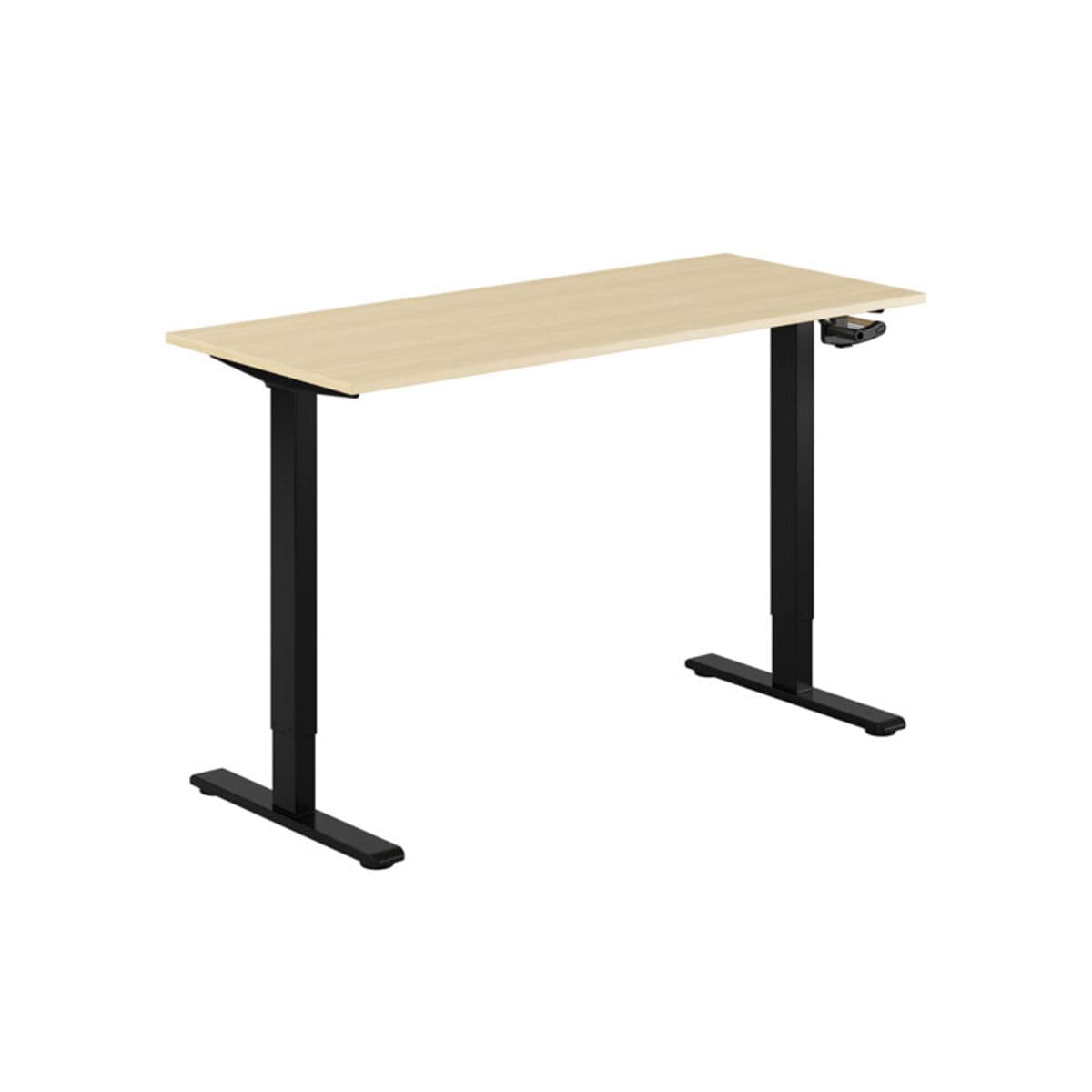 ECO Höj- och sänkbart bord manuellt 140x60cm - Birk-sort