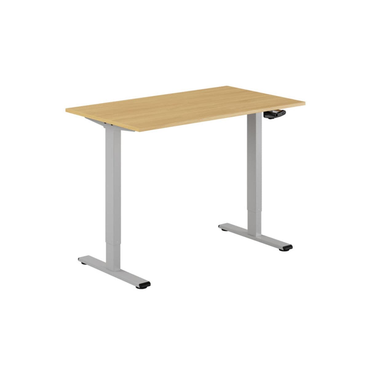 ECO Höj- och sänkbart bord manuellt 120x70cm - Eg-grå