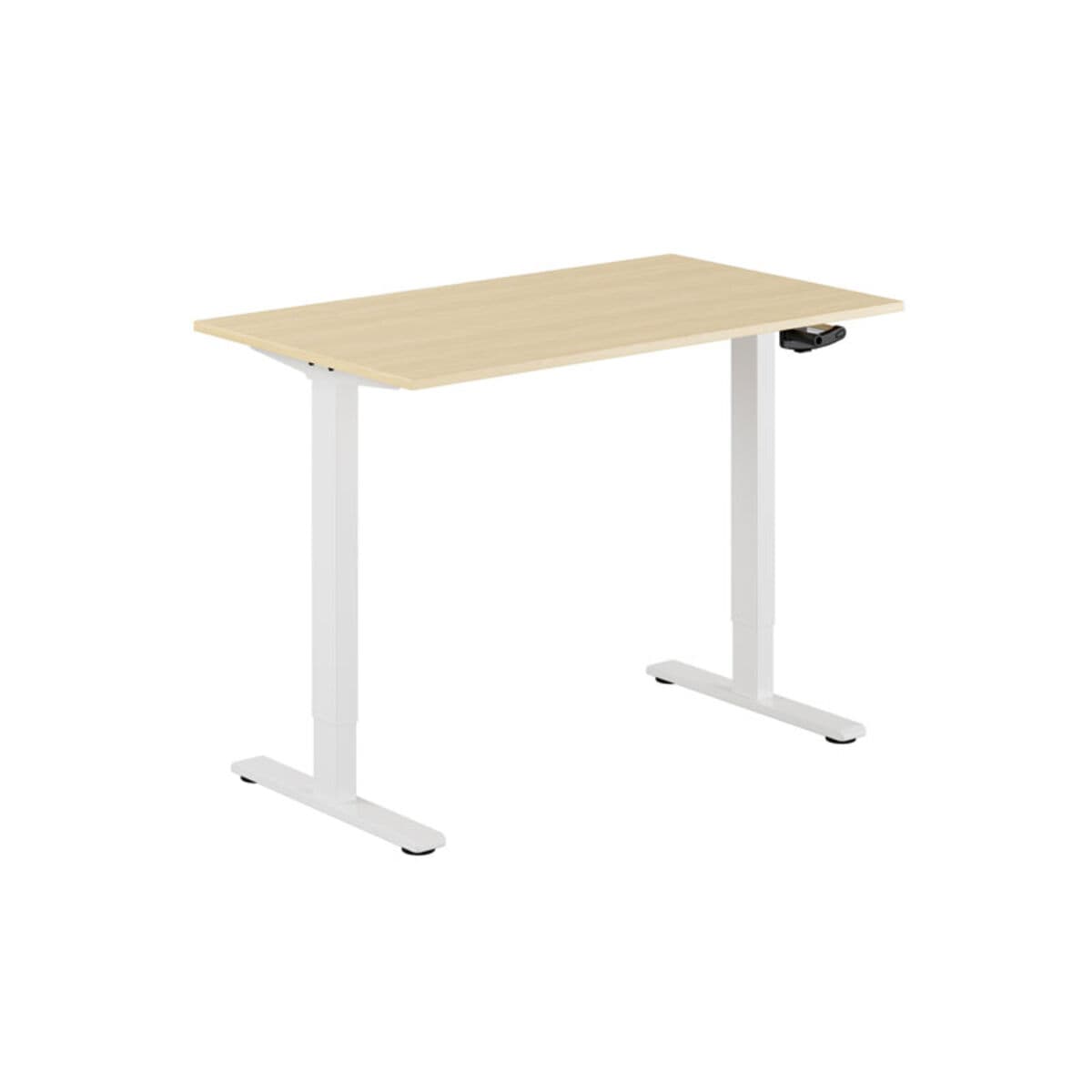 ECO Höj- och sänkbart bord manuellt 120x70cm - Birk-hvid
