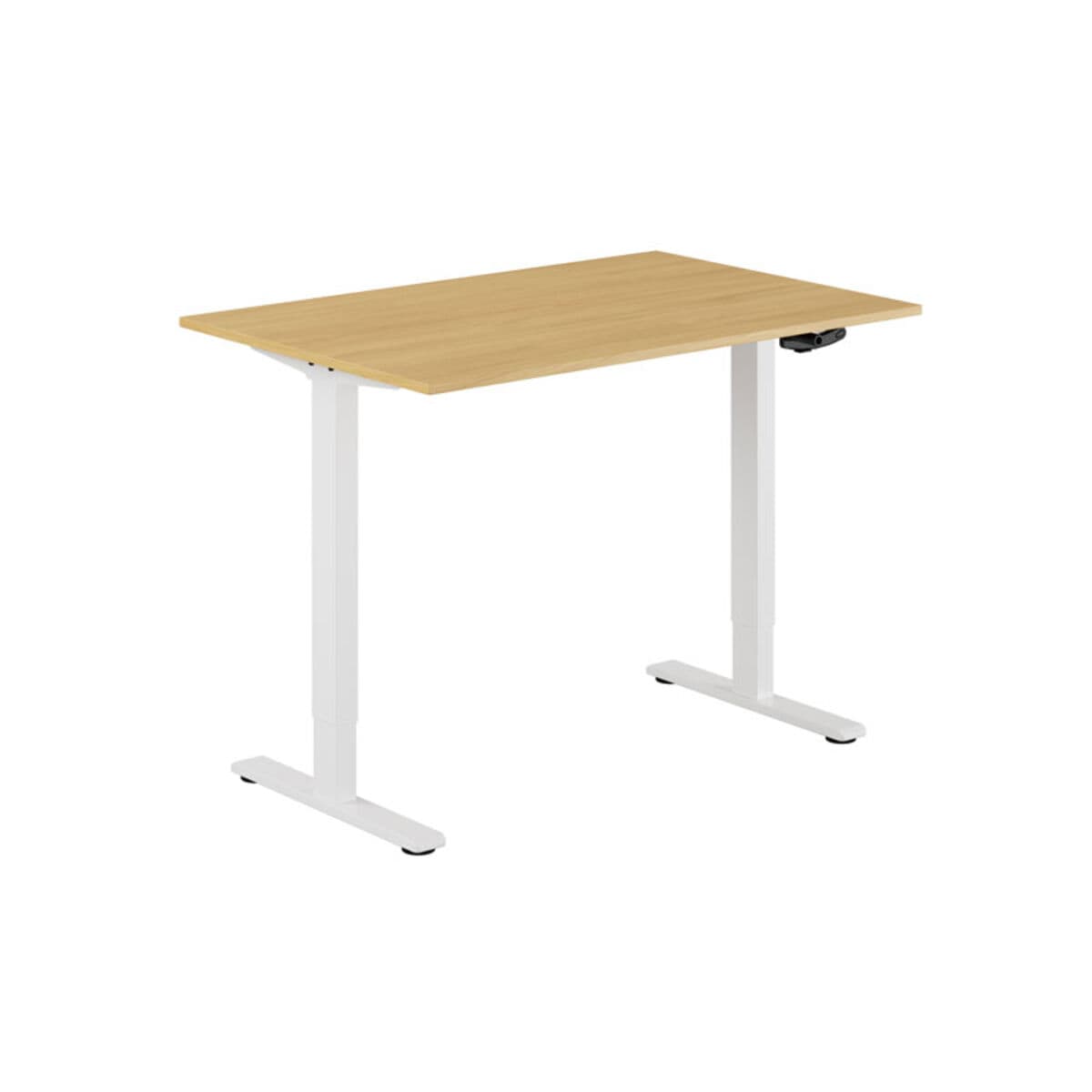 ECO Höj- och sänkbart bord manuellt 120x80cm - Eg-hvid