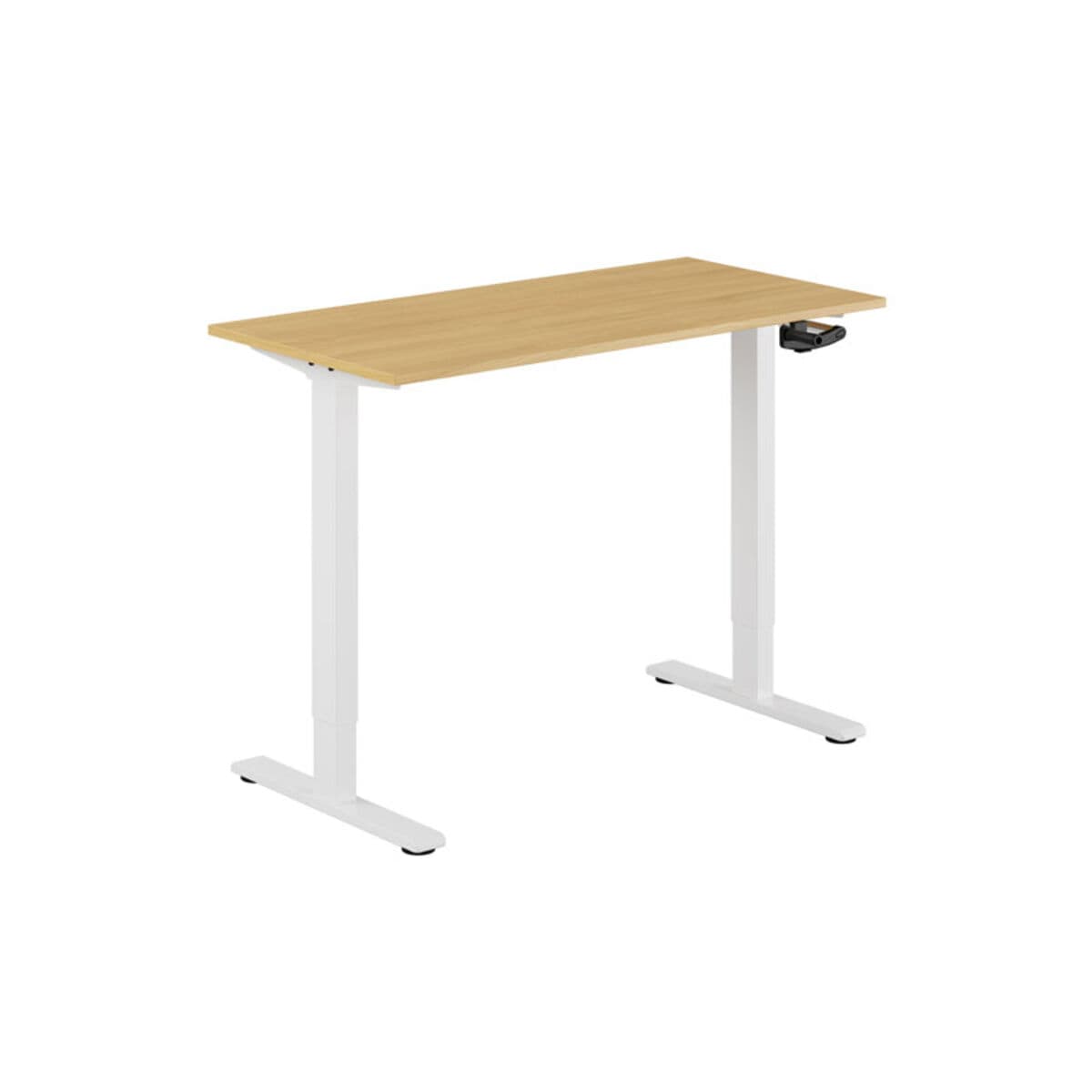 ECO Höj- och sänkbart bord manuellt 120x60cm - Eg-hvid