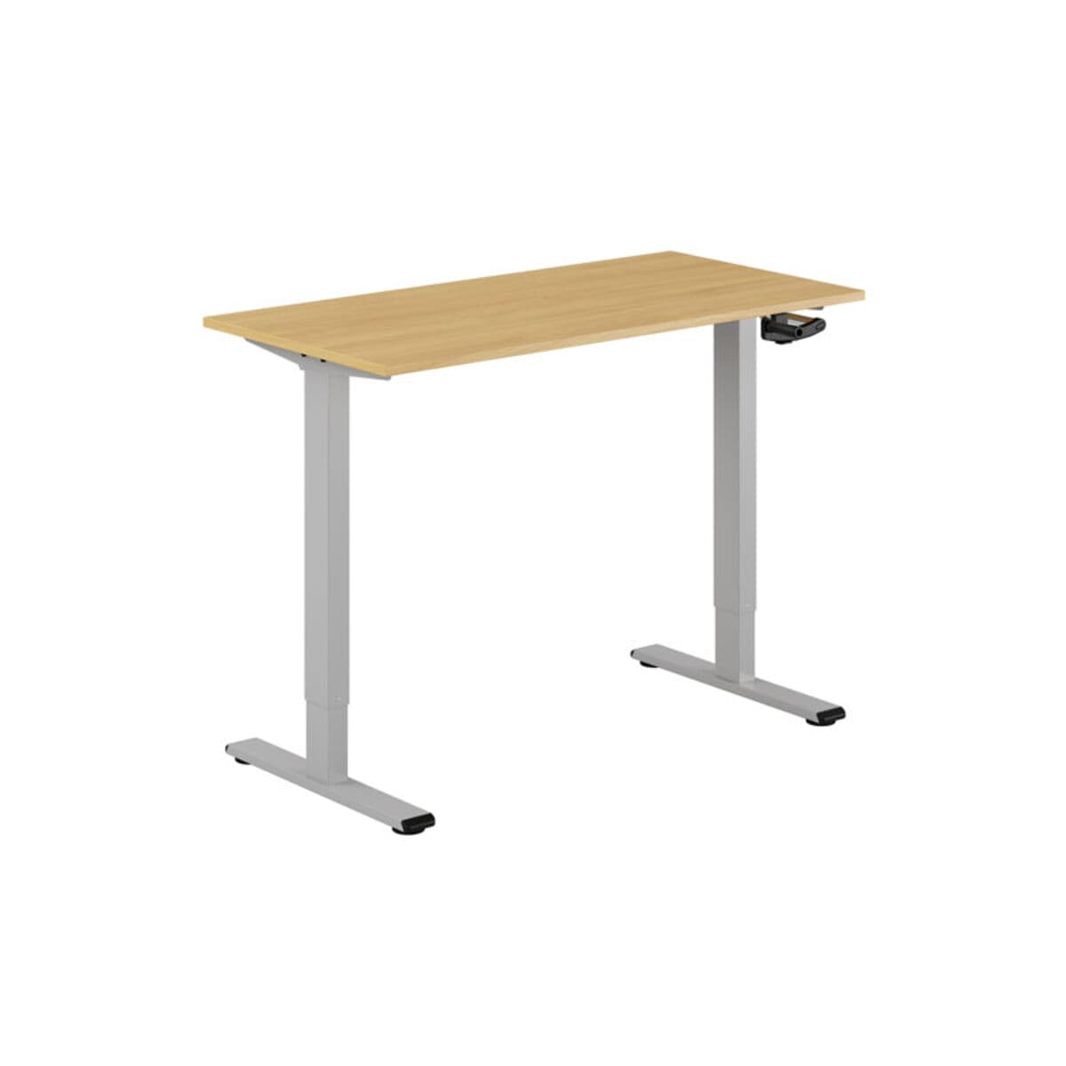 ECO Höj- och sänkbart bord manuellt 120x60cm - Eg-grå