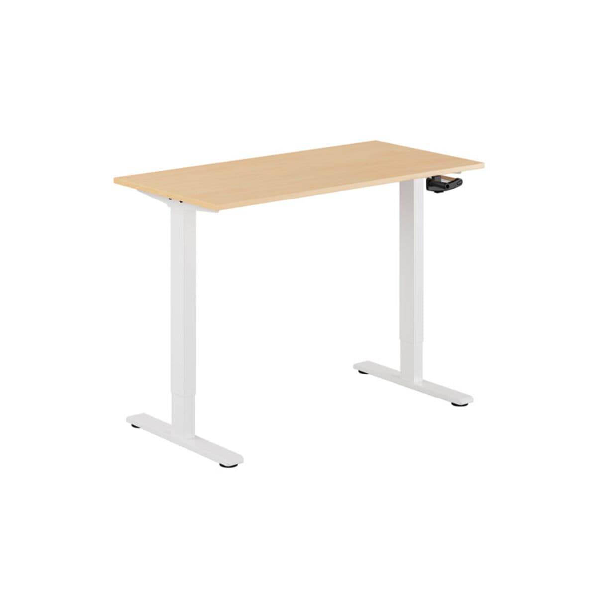 ECO Höj- och sänkbart bord manuellt 120x60cm - Bøg-hvid