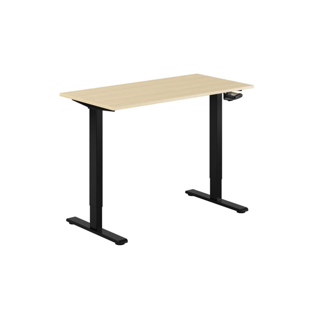 ECO Höj- och sänkbart bord manuellt 120x60cm - Birk-sort