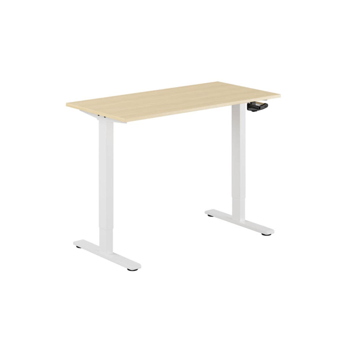 ECO Höj- och sänkbart bord manuellt 120x60cm - Birk-hvid