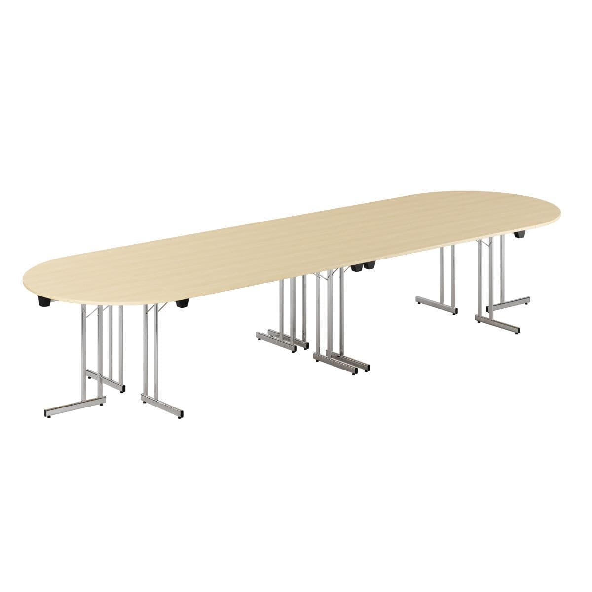 Konferensbord - 400x120cm - Hopfällbart bord - Birk-krom