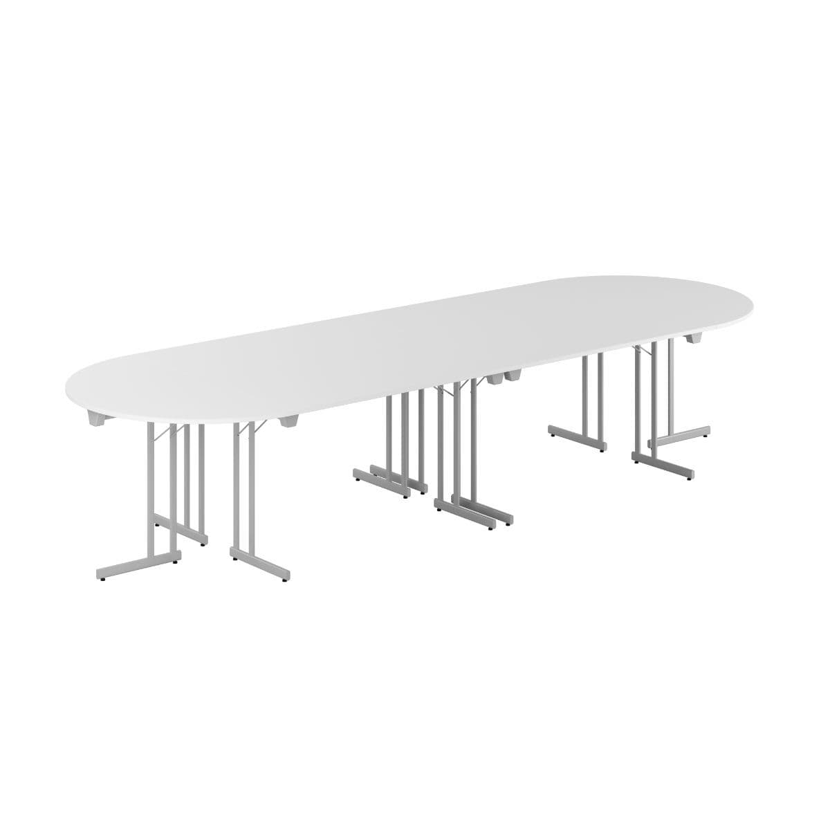Konferensbord - 360x120cm - Hopfällbart bord - Hvid-grå