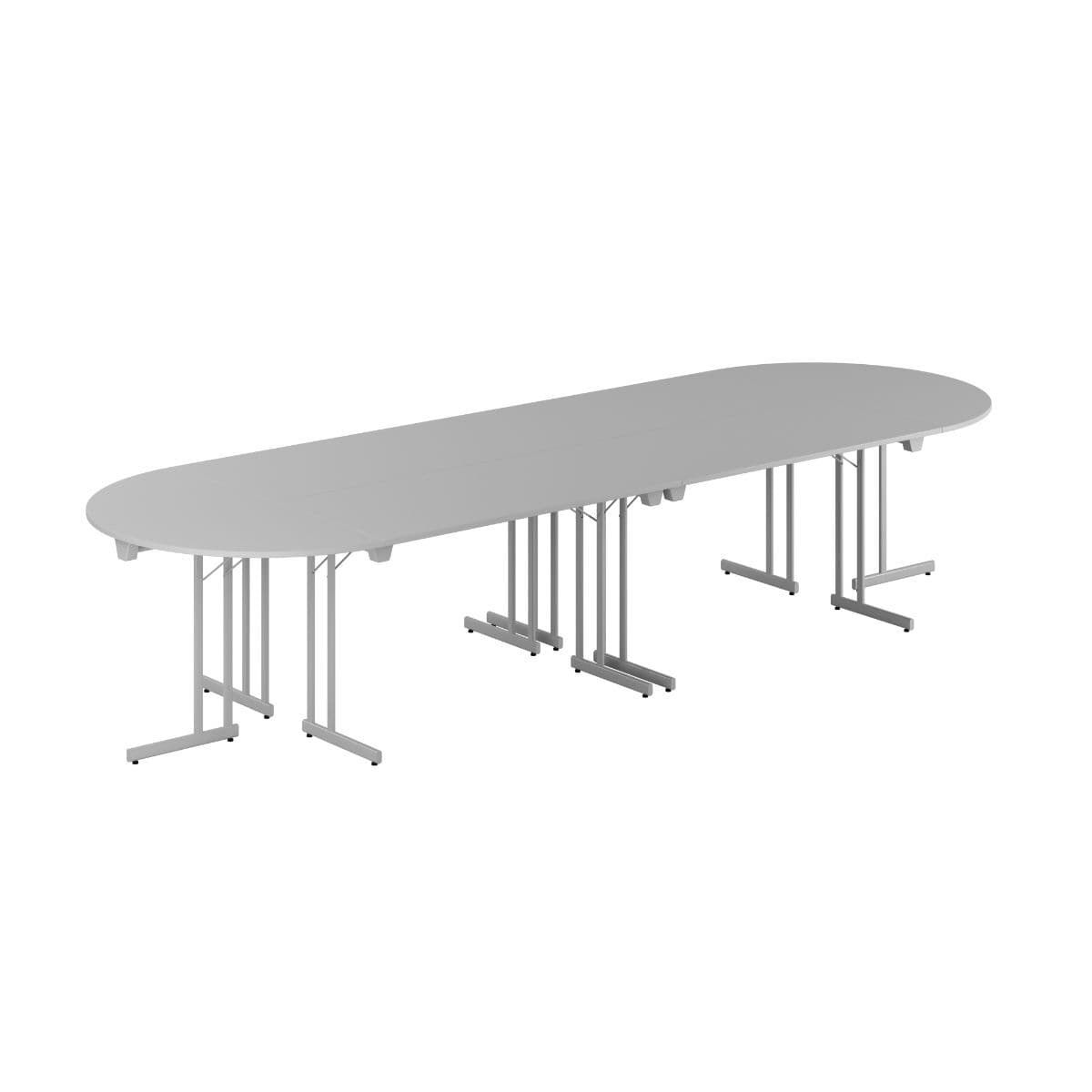 Konferensbord - 360x120cm - Hopfällbart bord - Grå-grå
