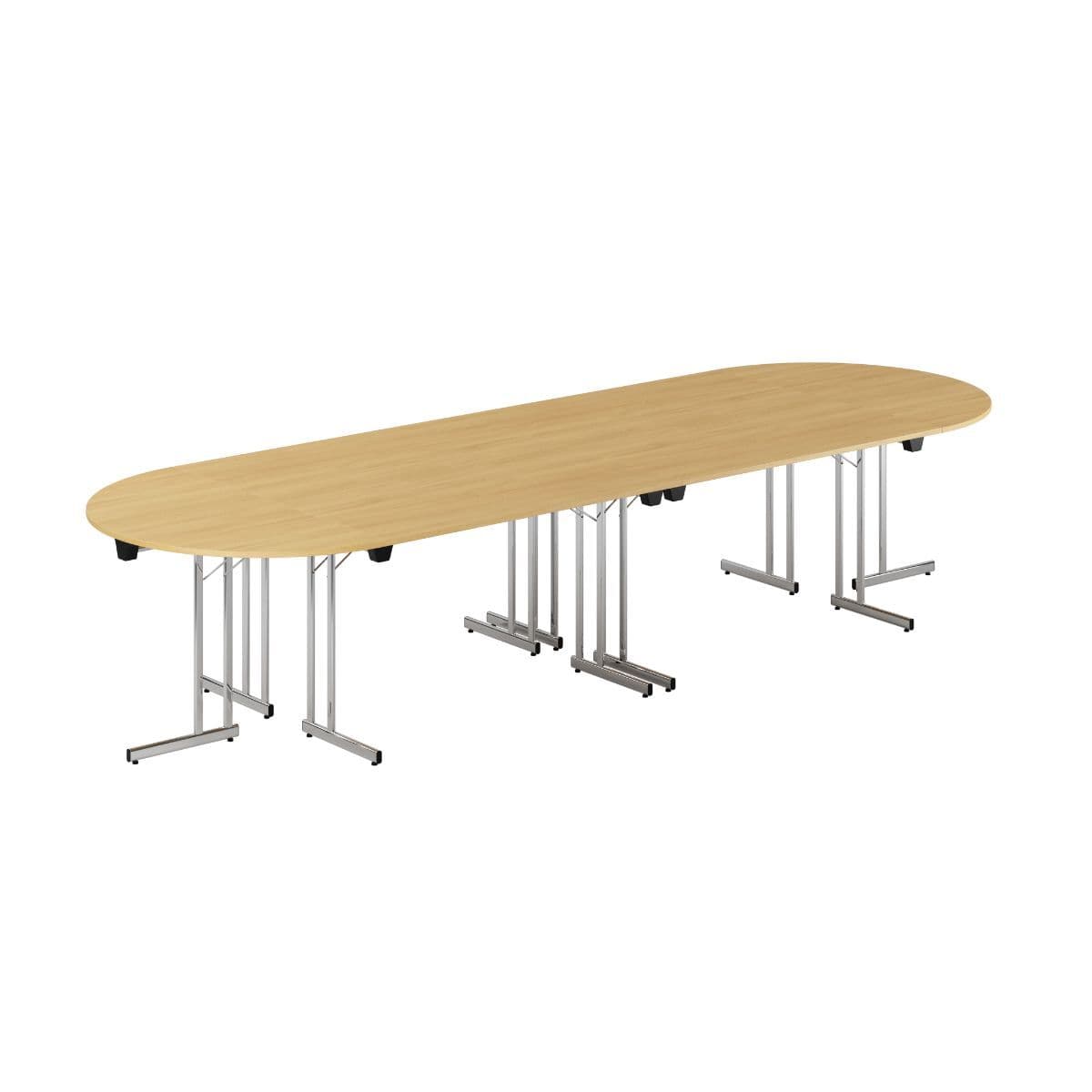 Konferensbord - 360x120cm - Hopfällbart bord - Eg-krom