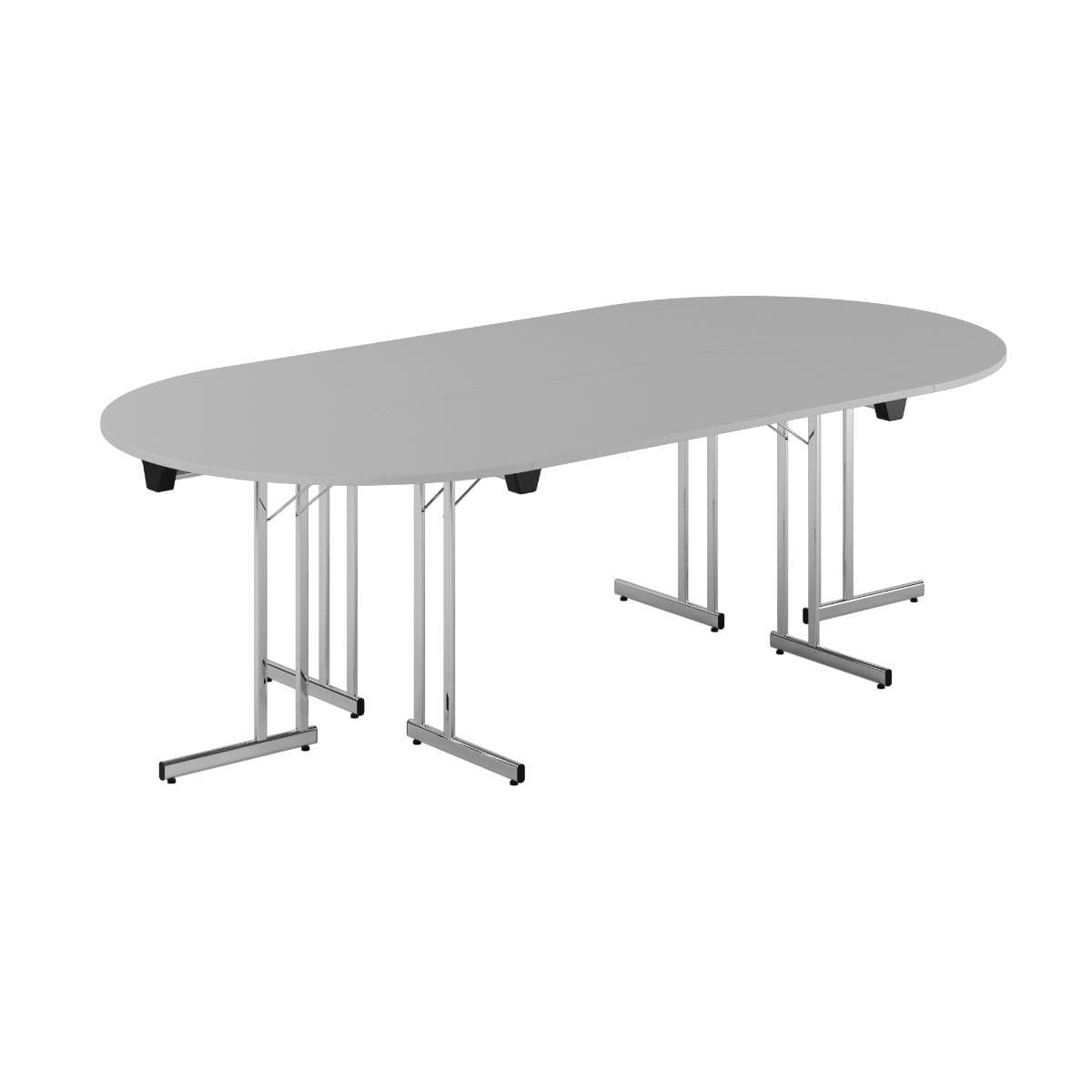 Konferensbord - 240x120cm - Hopfällbart bord - Grå-krom