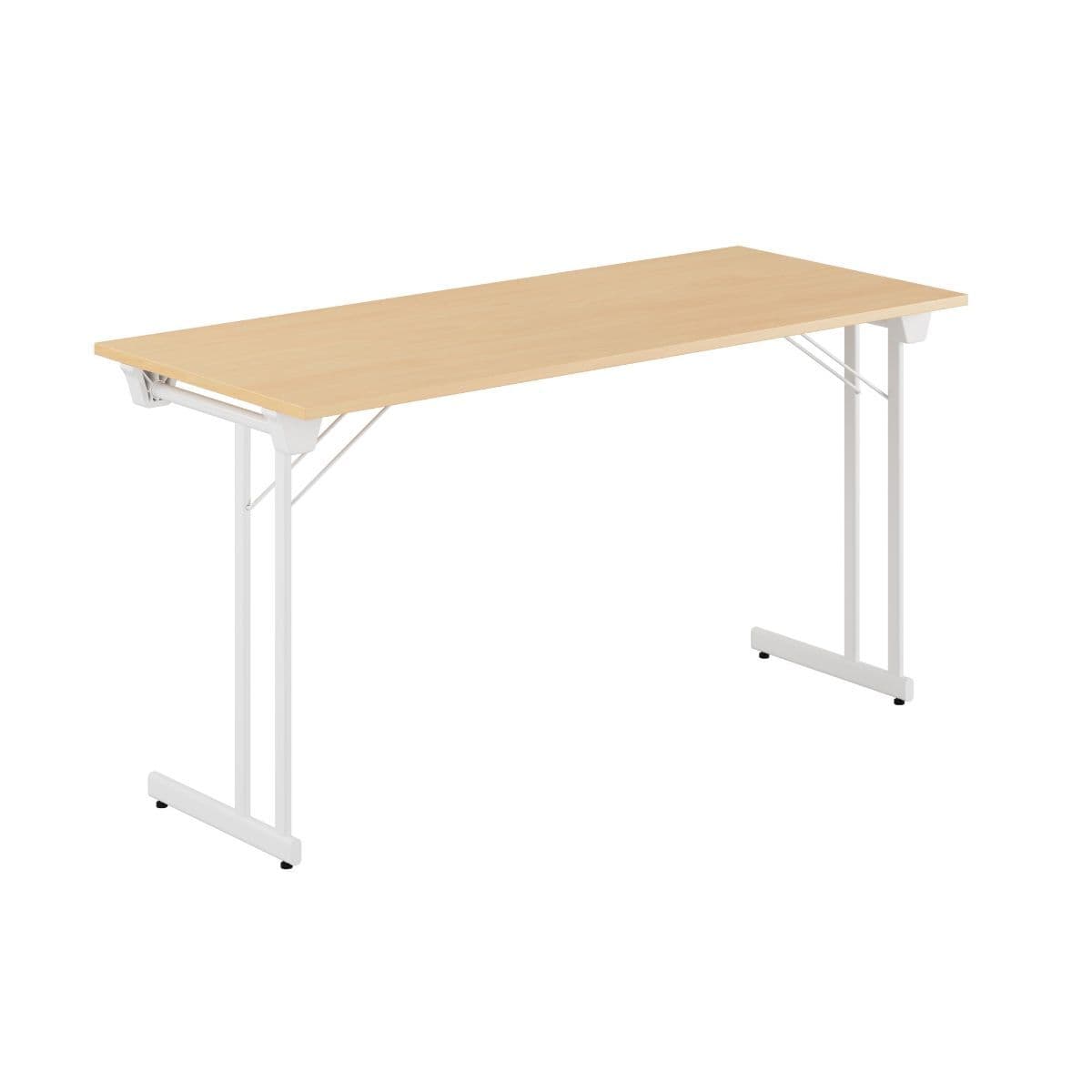 Kongress Style - 140x60cm - Hopfällbart bord - Bøg-hvid