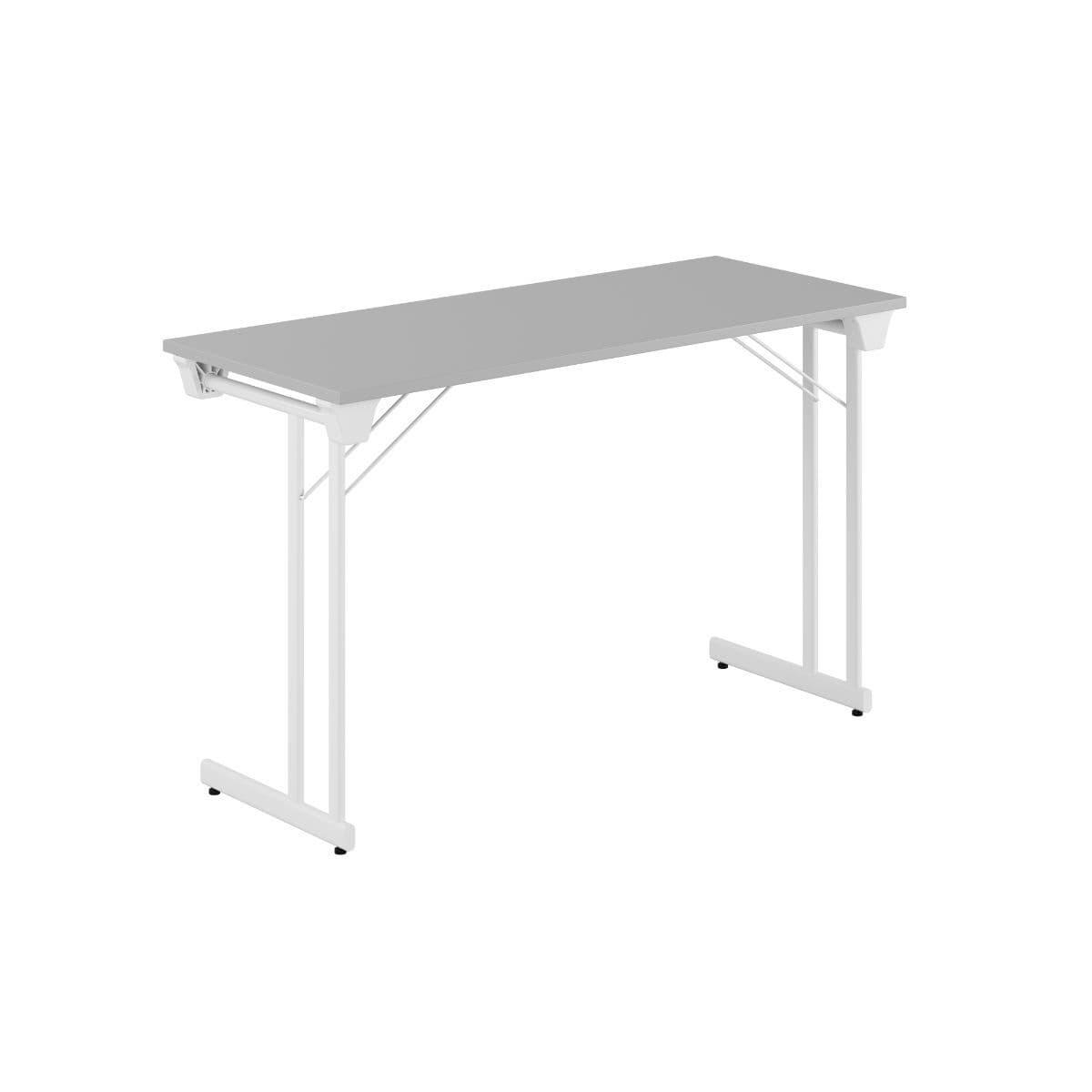 Kongress Style - 120x50cm - Hopfällbart bord - Grå-hvid