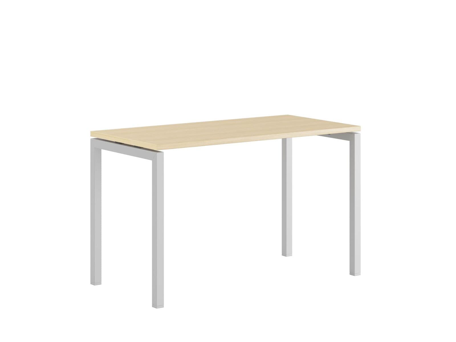 Luna U Bord 120x60cm - Birk-hvid