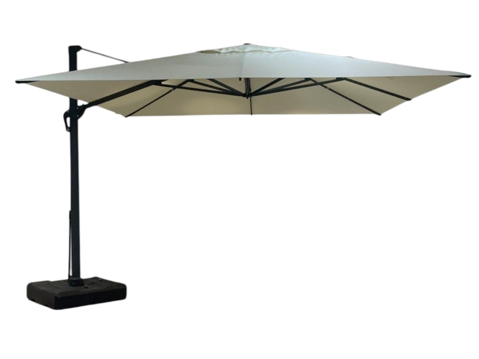 Hörnparasoll v.2 3x3m 280gr/m2 Polyesterduk - NY - Beige