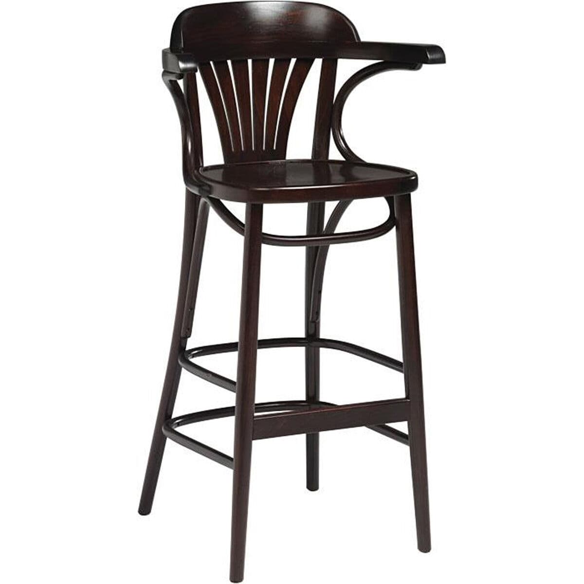 Classic Barstol med ryggstöd med sits höjd 80cm - Wenge
