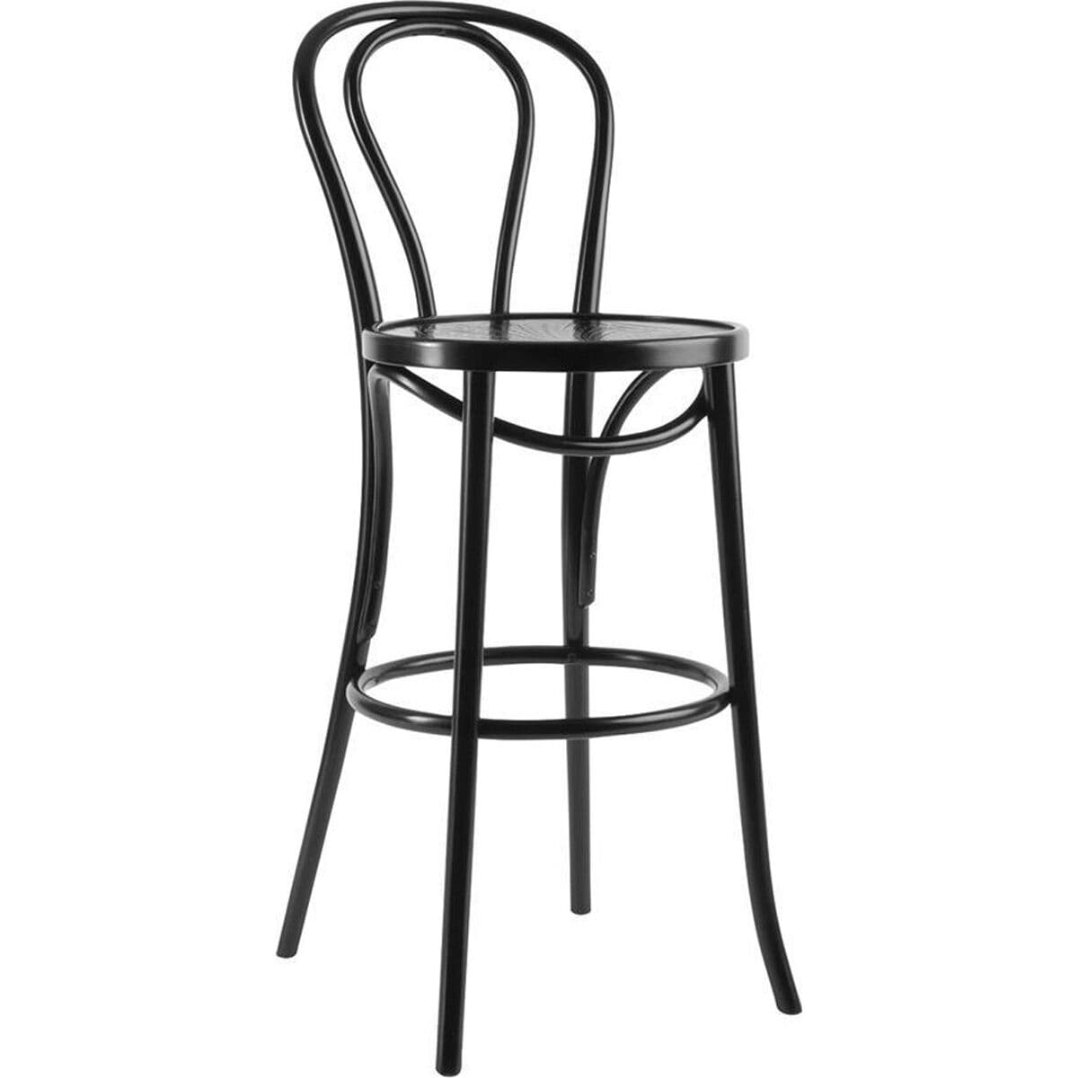 WINNIE barstol med sits höjd 75cm - Svart lack