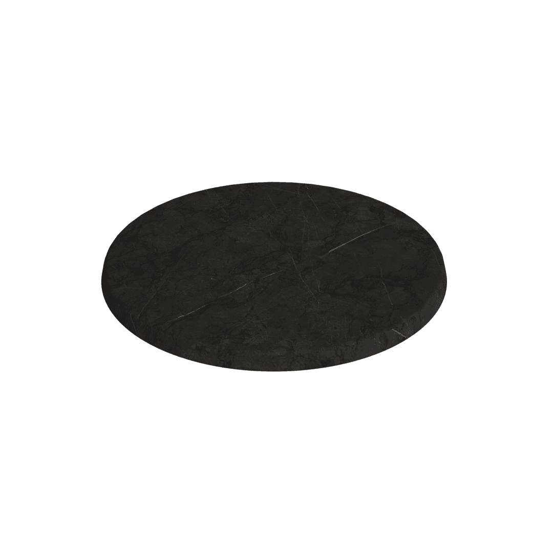 Grå marmorlook bordsskiva rund - ø70 cm