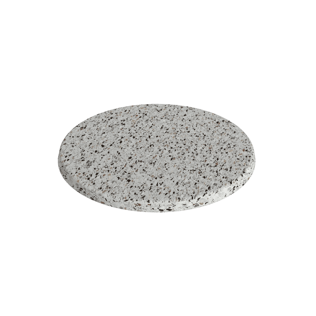 Terrazzolook bordplade rund - ø60 cm