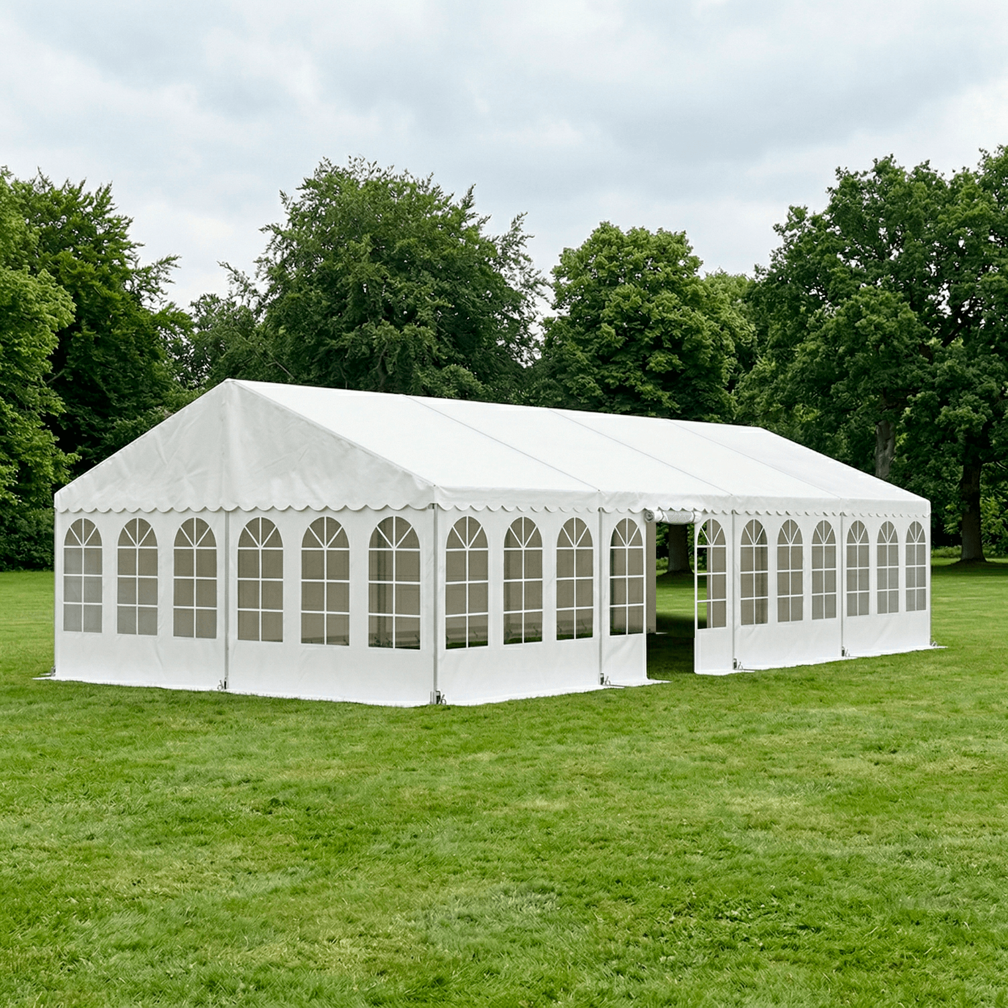 Partytält Komplett 6 x 12 mtr. VIT