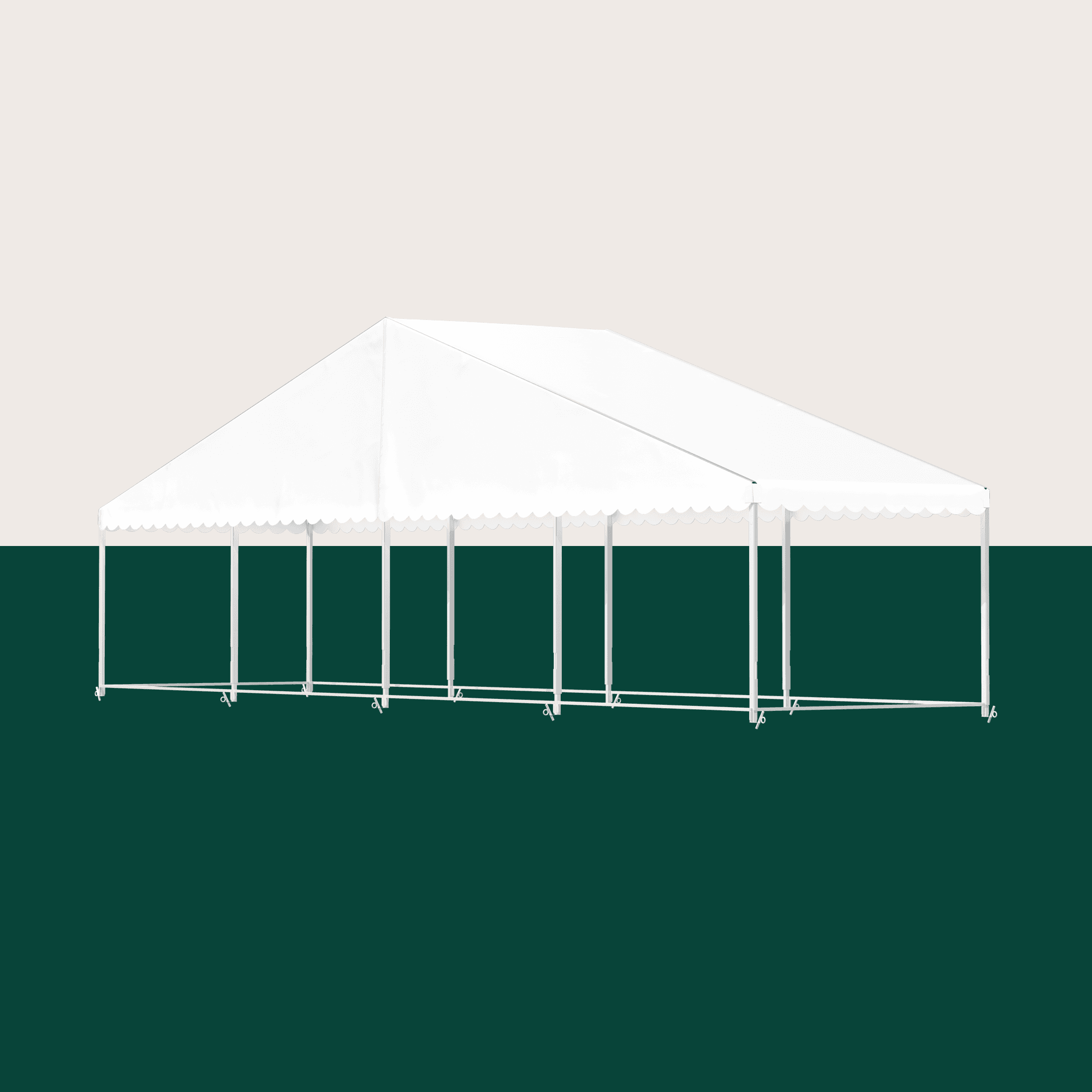 Startfält 12x3m 2,2m 4-spår - Vit
