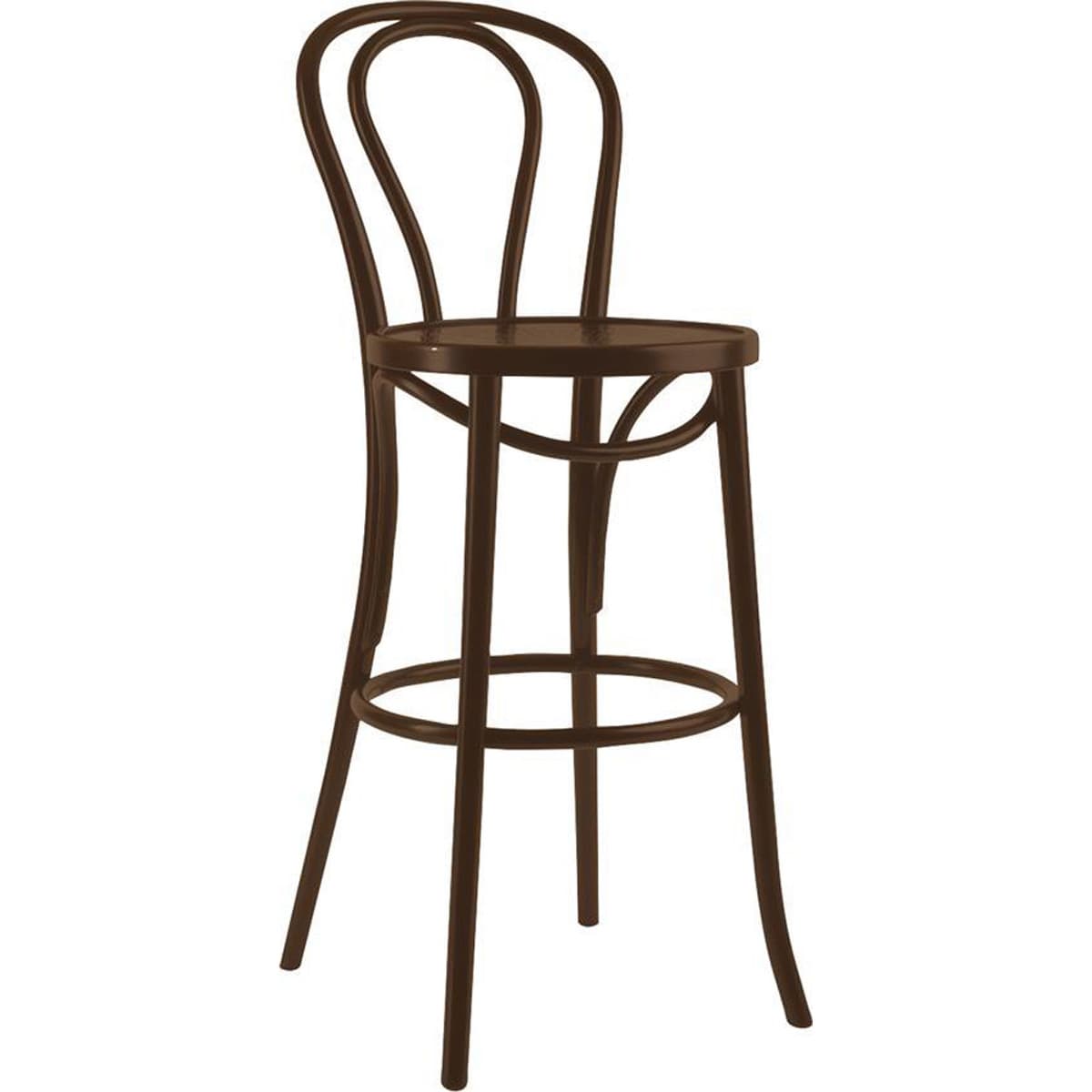 WINNIE barstol med sits höjd 75cm - Valnød bej