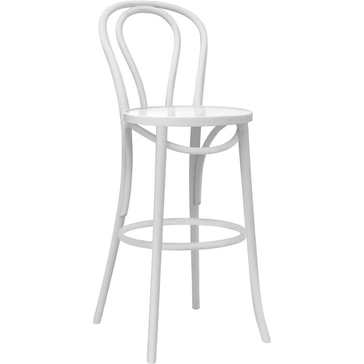 WINNIE barstol med sits höjd 75cm - Hvid lak